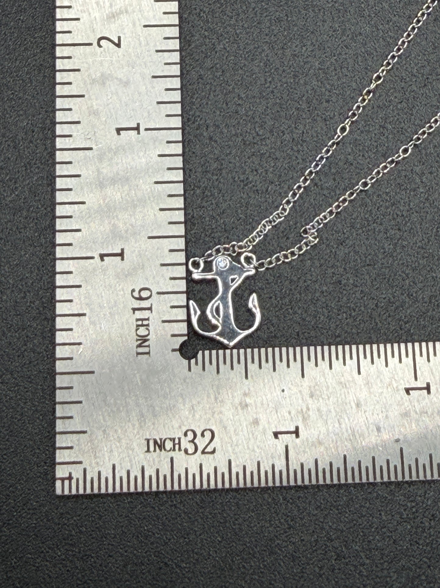 925 Silver Rhodium Plated Anchor Set