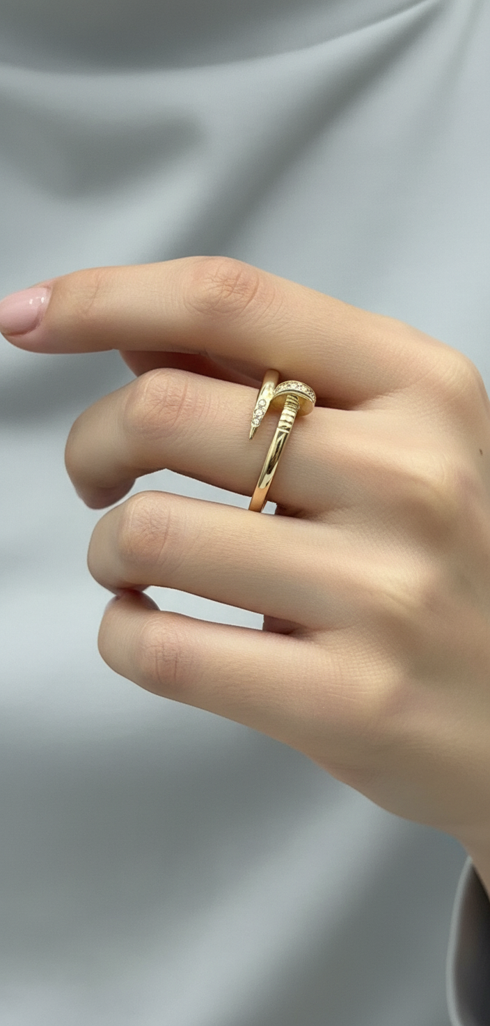 10K Gold Nail Ring