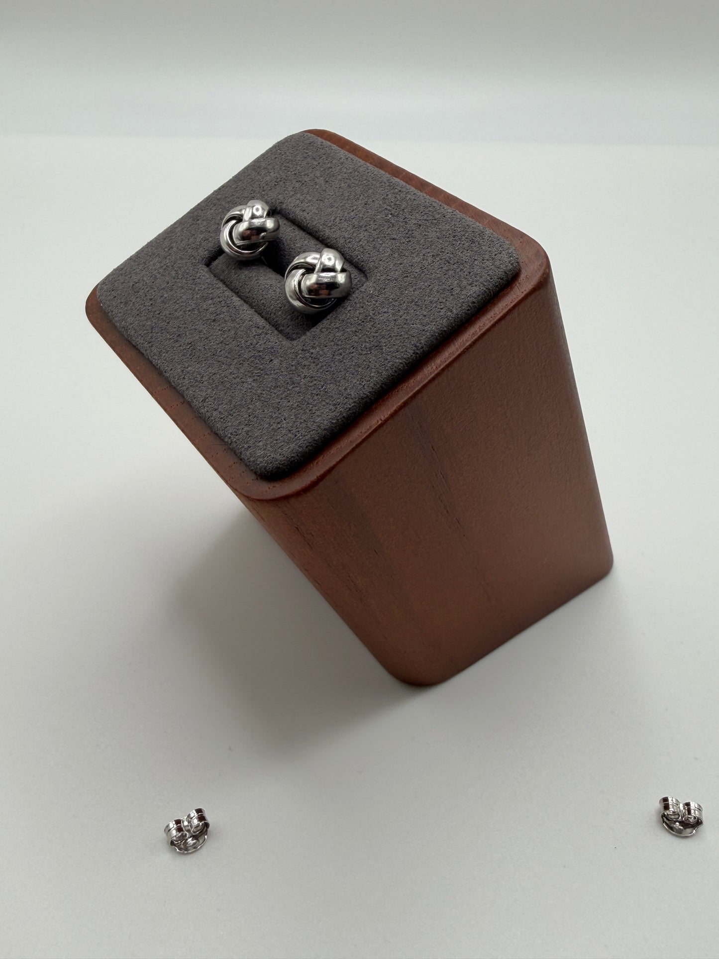 925 Sterling Silver Love Knot Stud Earrings