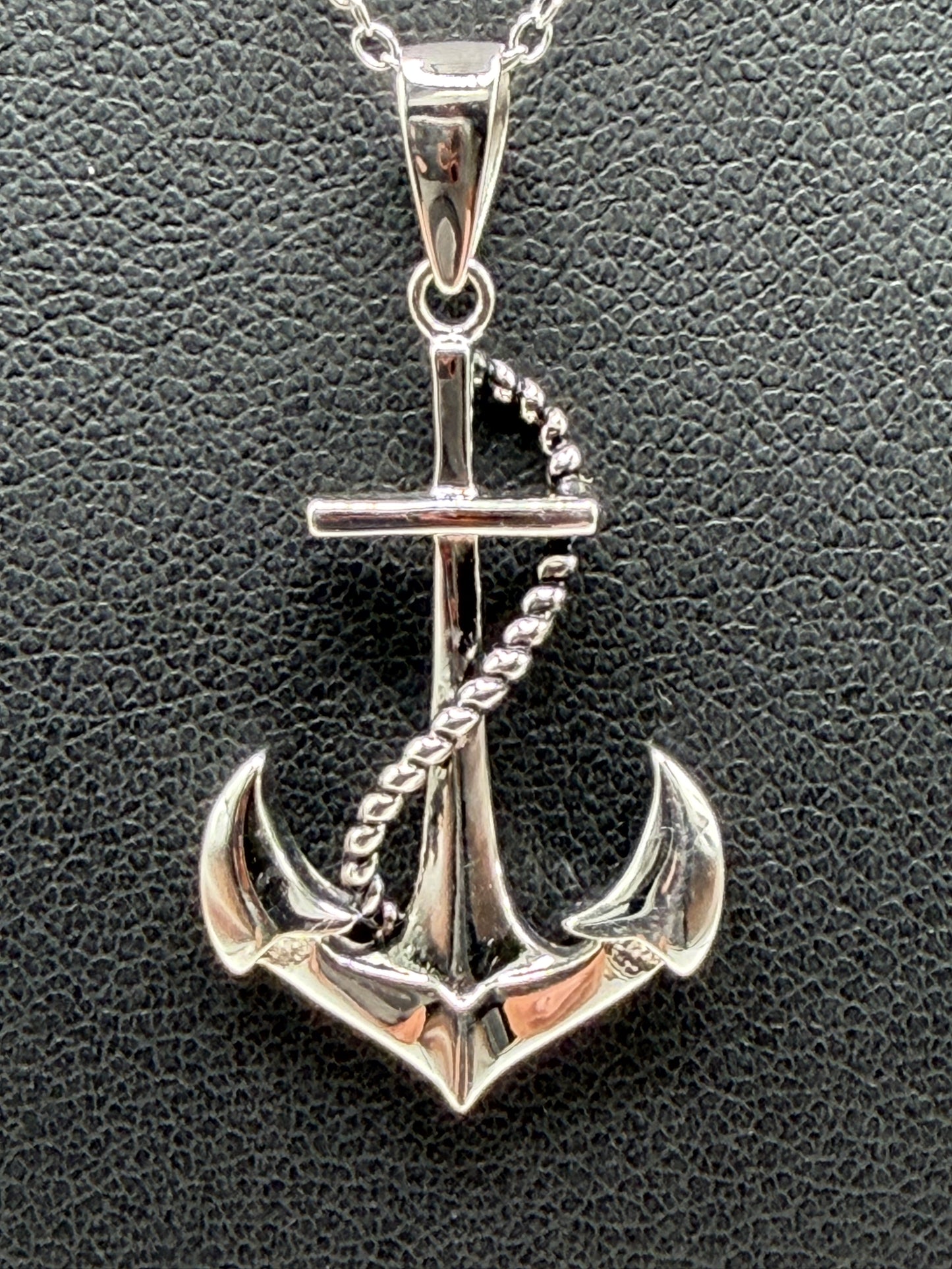 925 Silver Anchor Rope Necklace