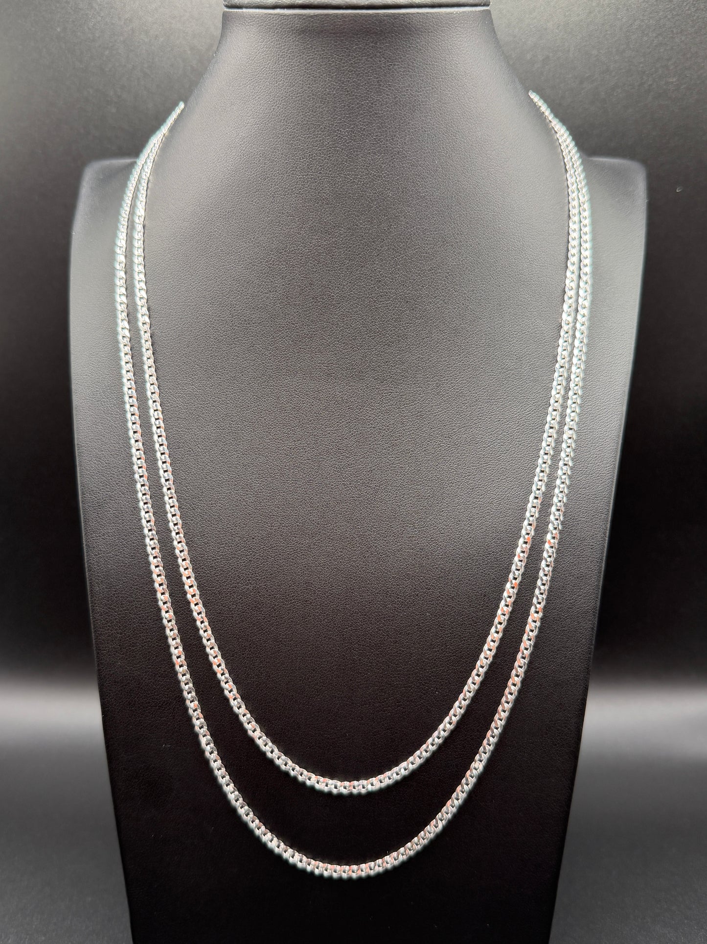 925 Silver 2.8mm Curb Link 24" Chain