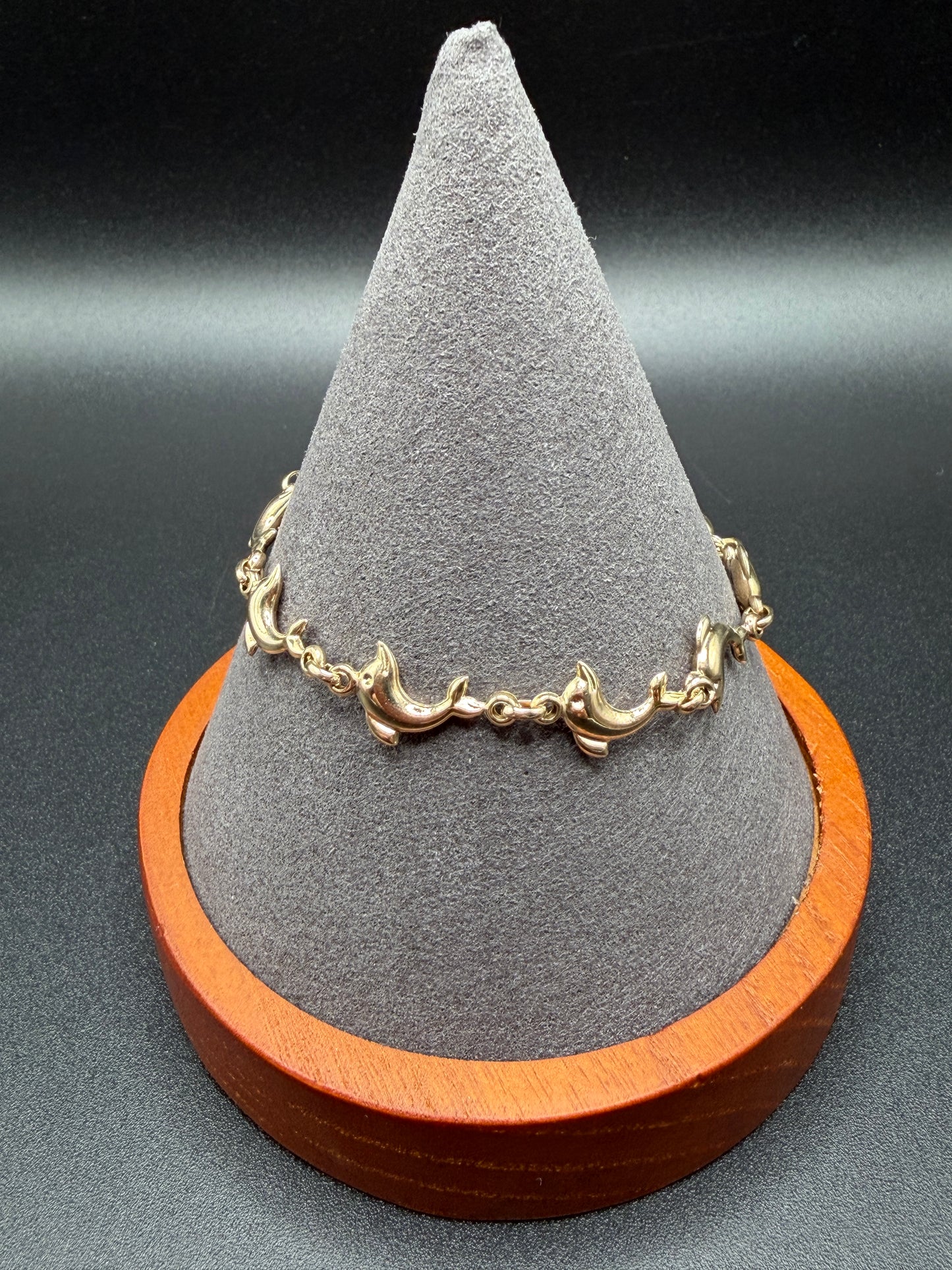 10K Gold Dolphin Bracelet