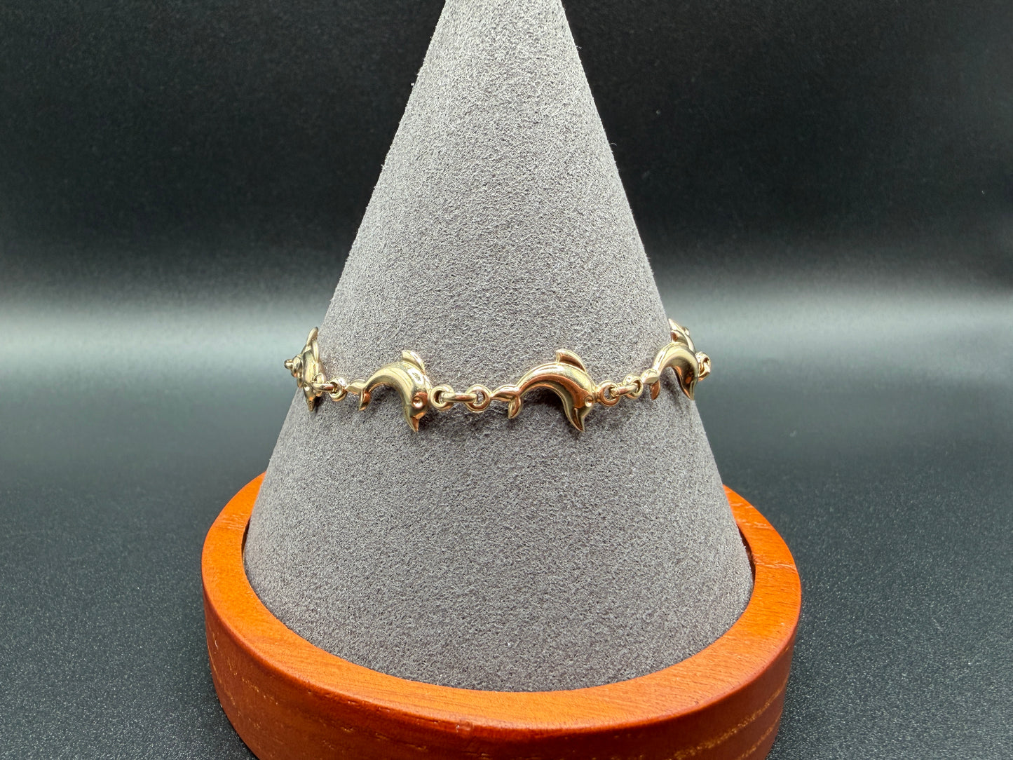 10K Gold Dolphin Bracelet