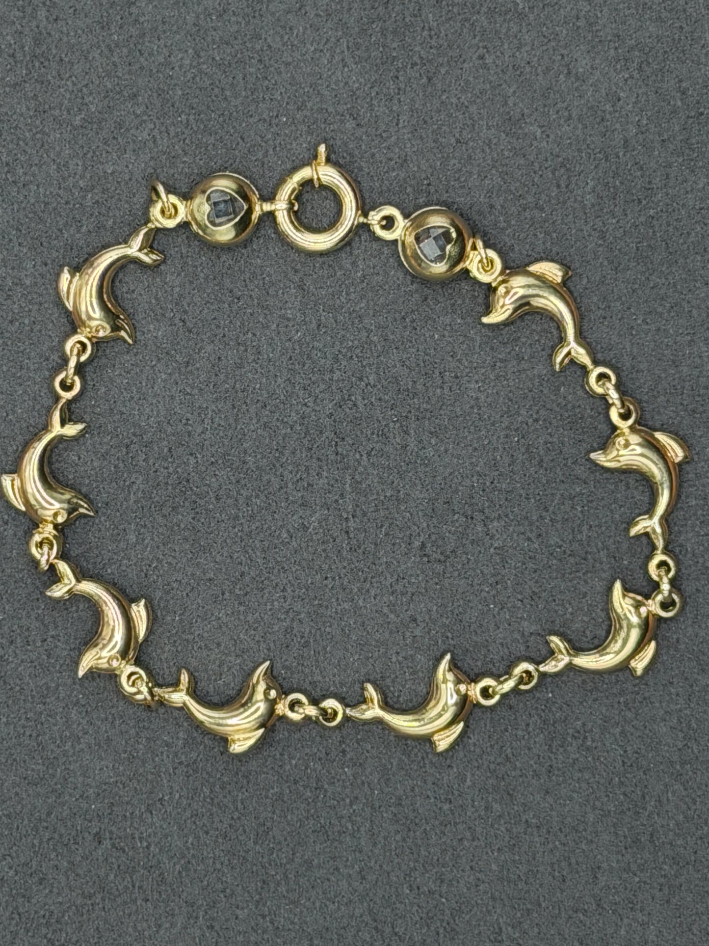 10K Gold Dolphin Bracelet