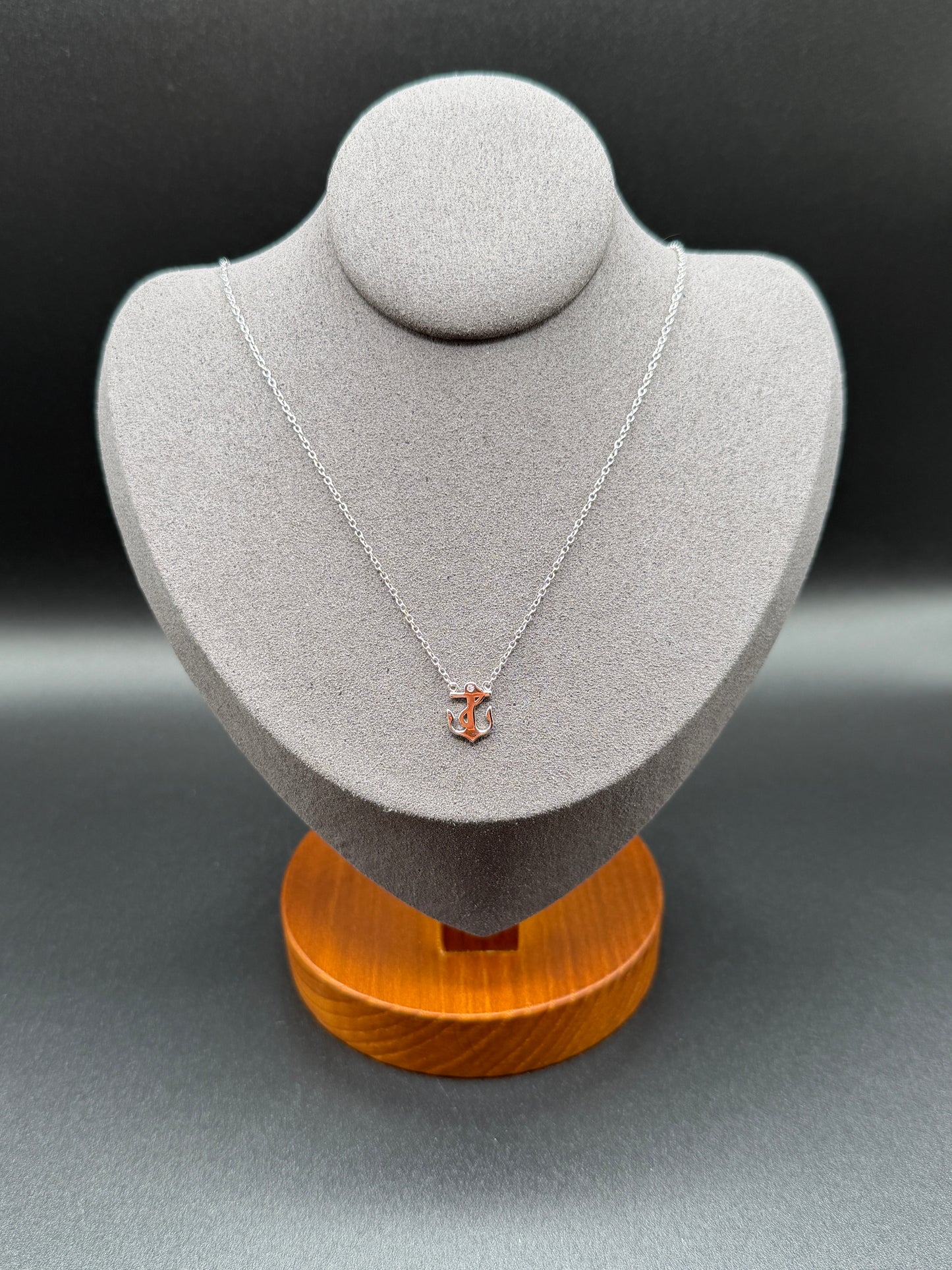 925 Silver Rhodium Plated Anchor Set
