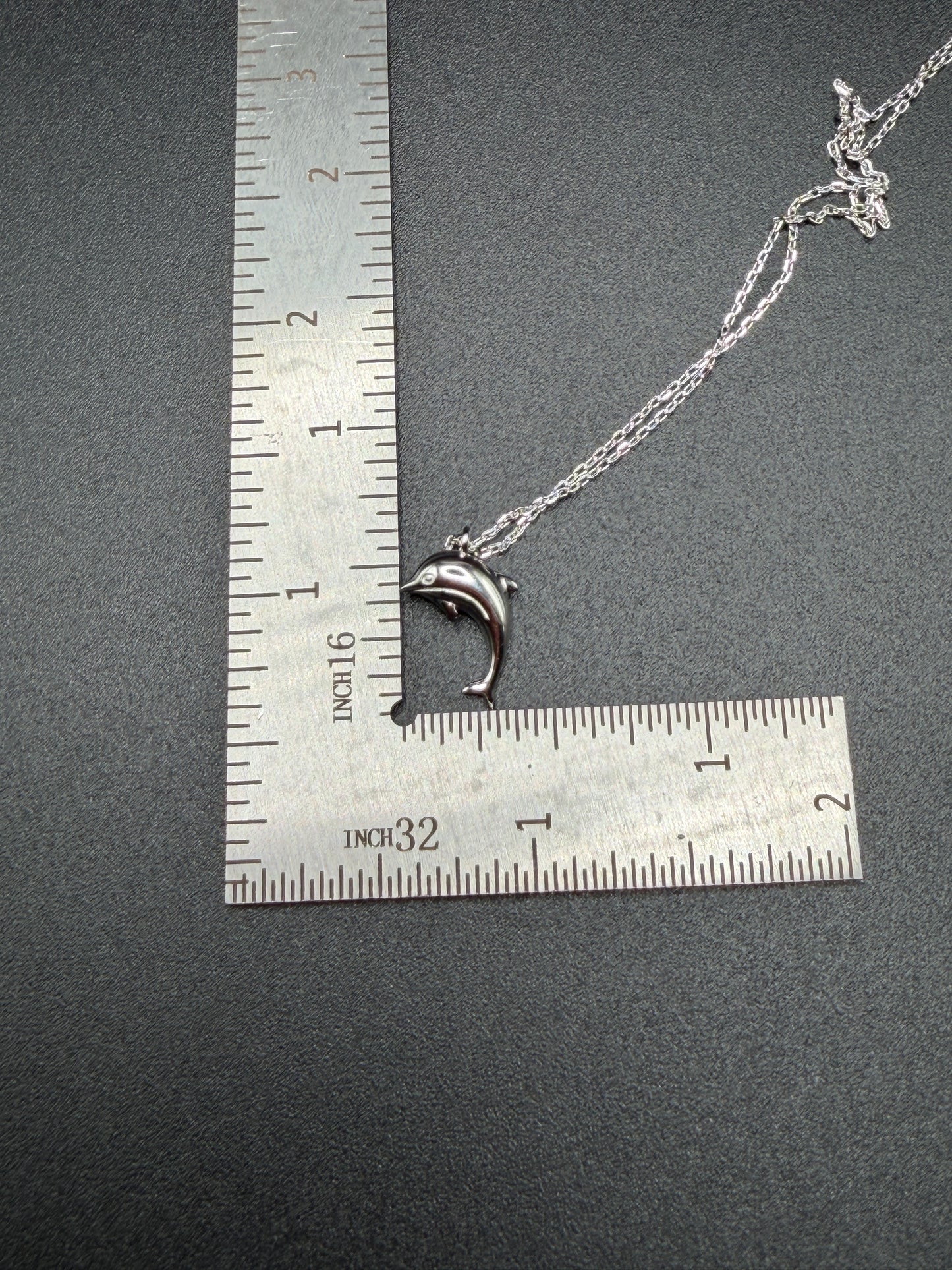 925 Silver Dolphin Adjustable Necklace