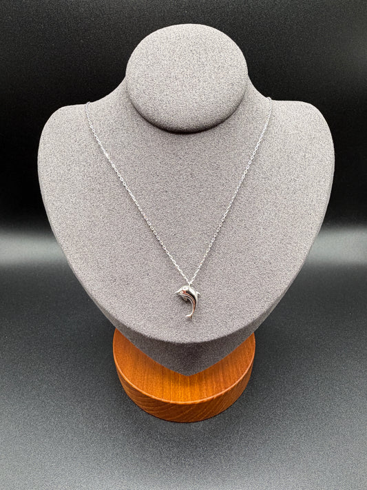 925 Silver Dolphin Adjustable Necklace