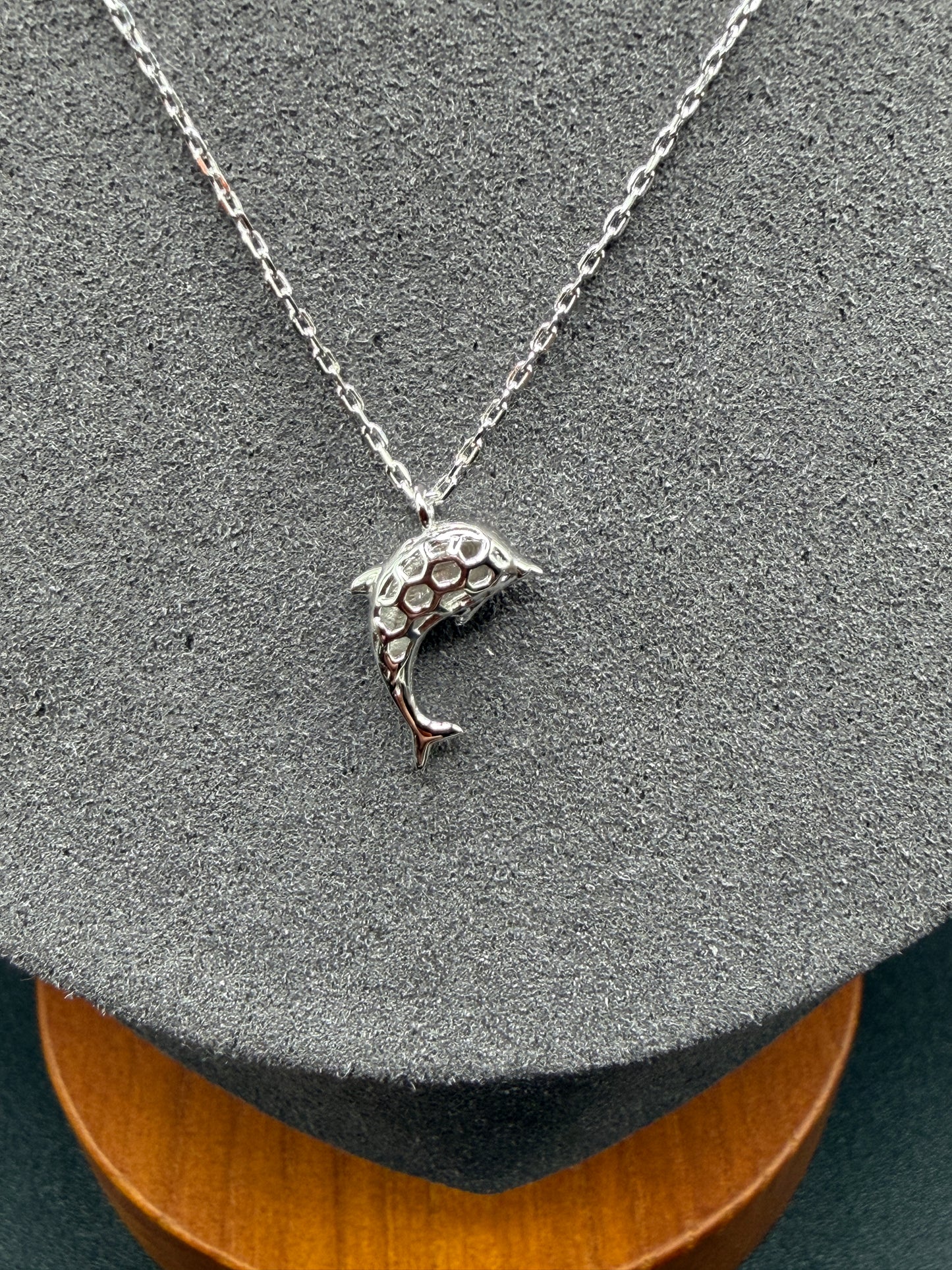 925 Silver Dolphin Adjustable Necklace