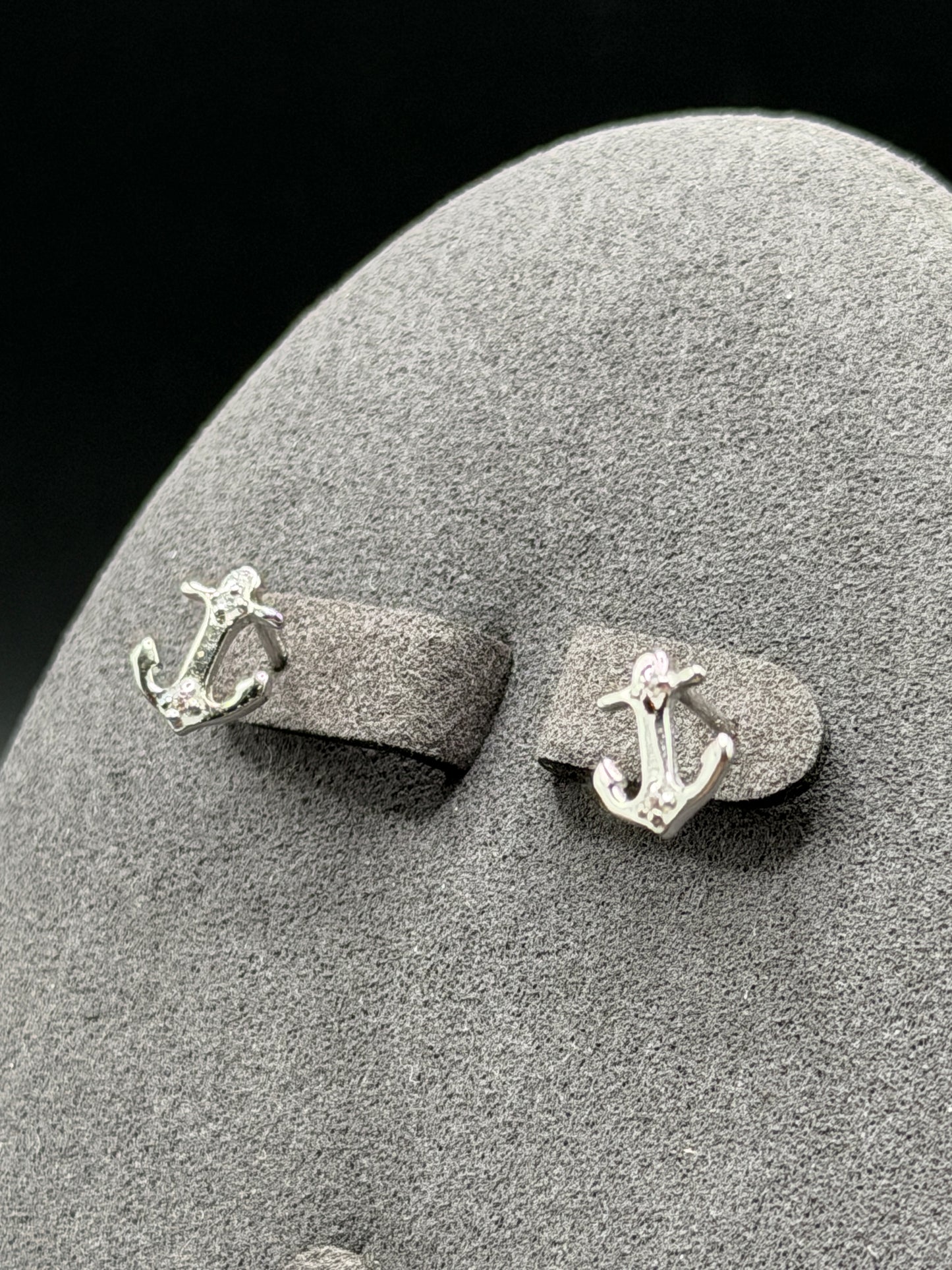 925 Silver Rhodium Plated Anchor Set