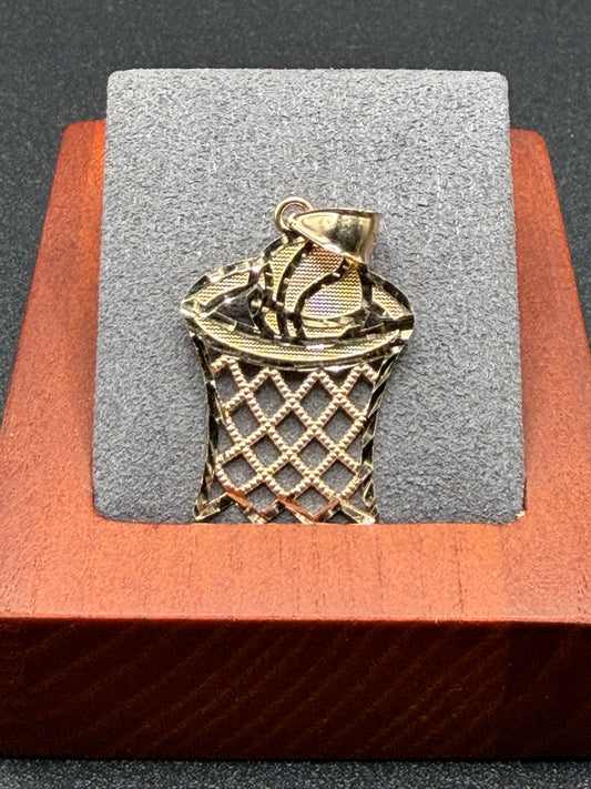 10K Gold Flat Basketball Pendant