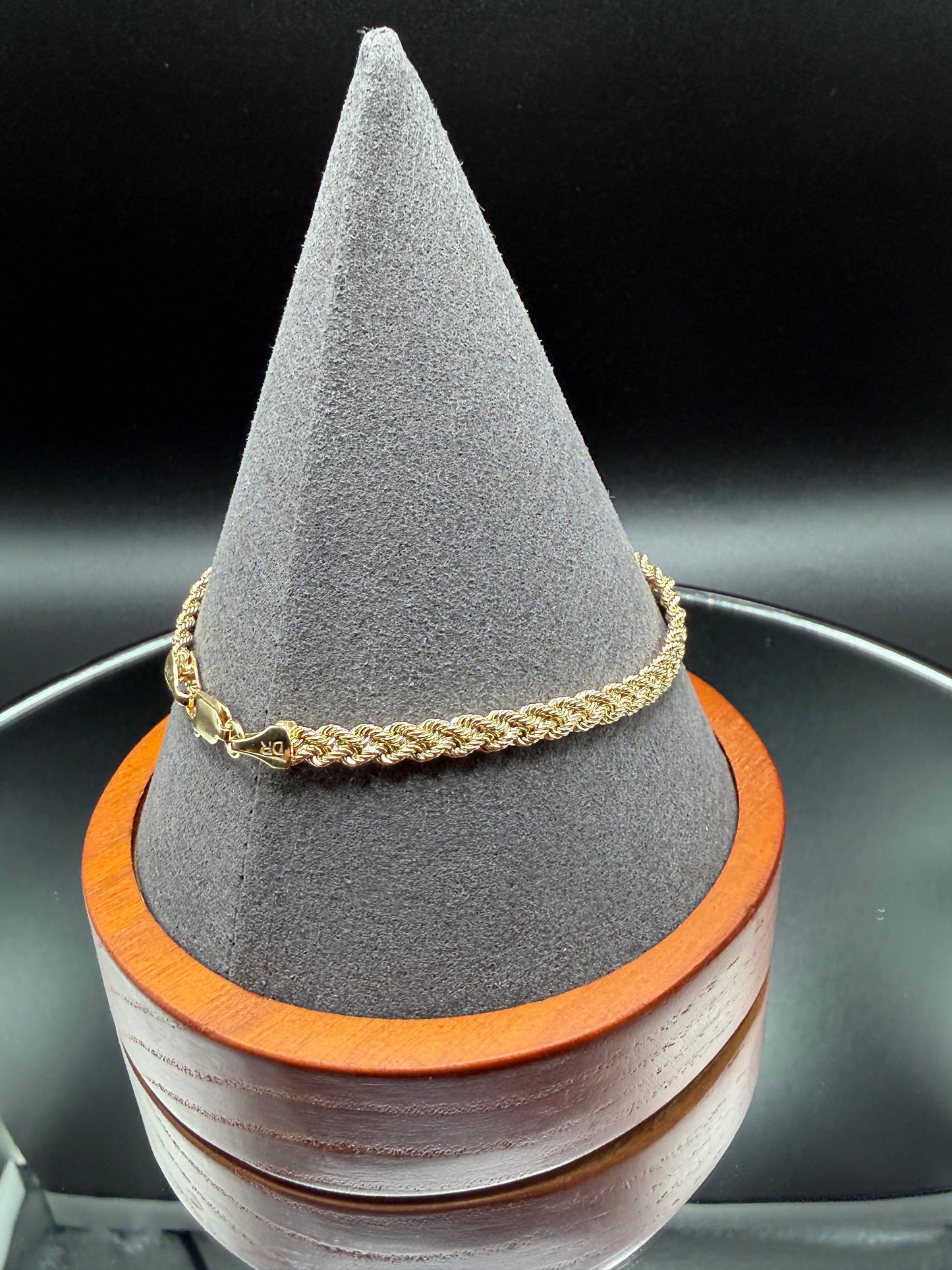 10K Gold Hollow Double Rope Bracelet