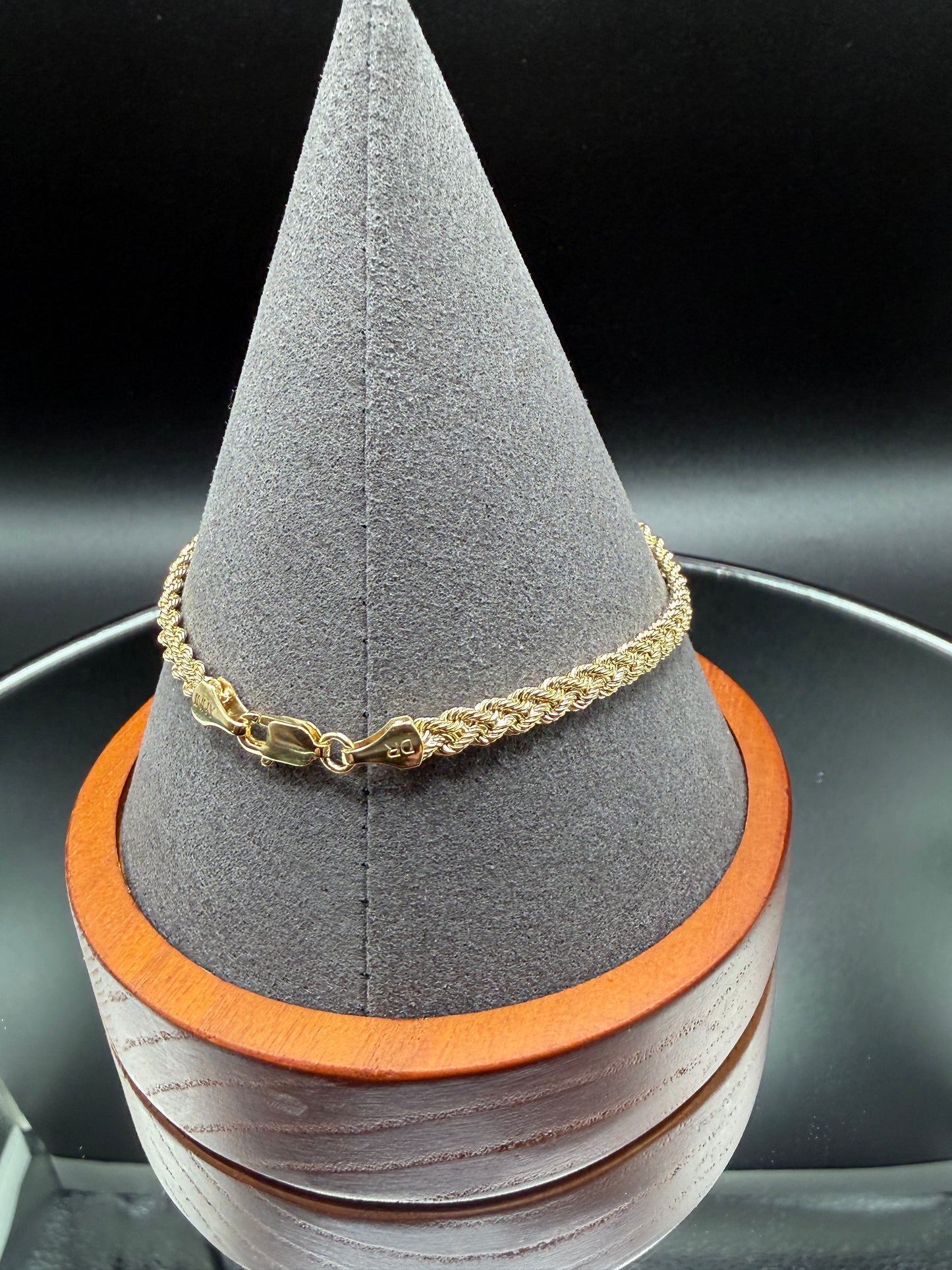 10K Gold Hollow Double Rope Bracelet