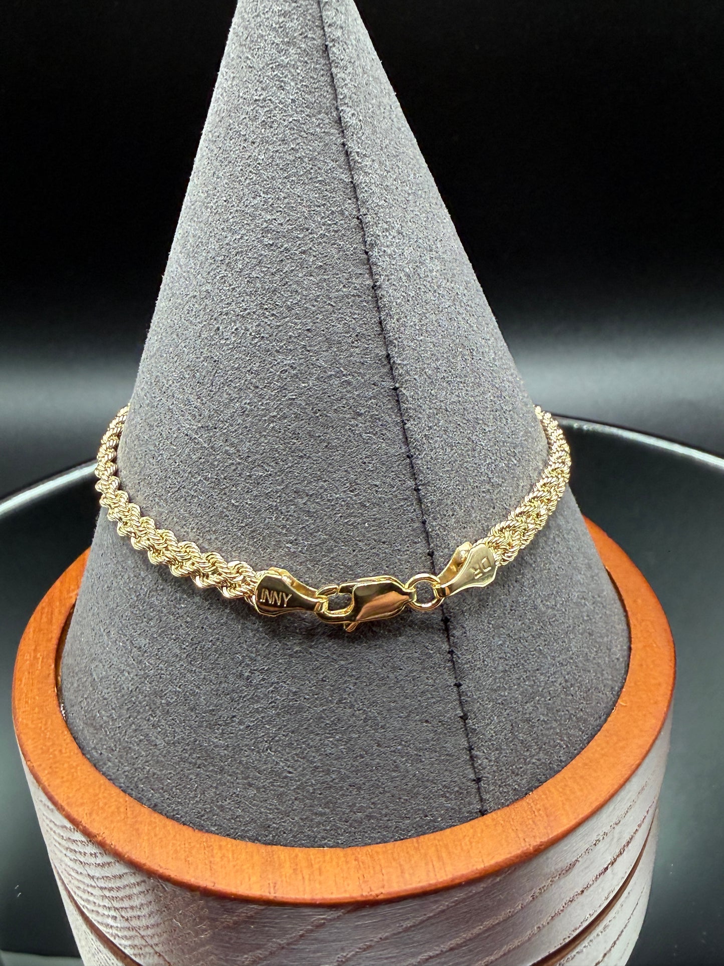 10K Gold Hollow Double Rope Bracelet