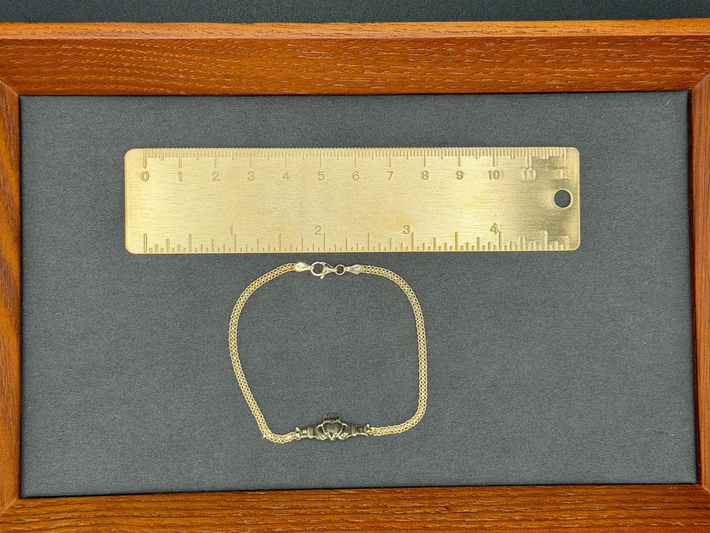 10K Gold Filigree Claddagh Bracelet