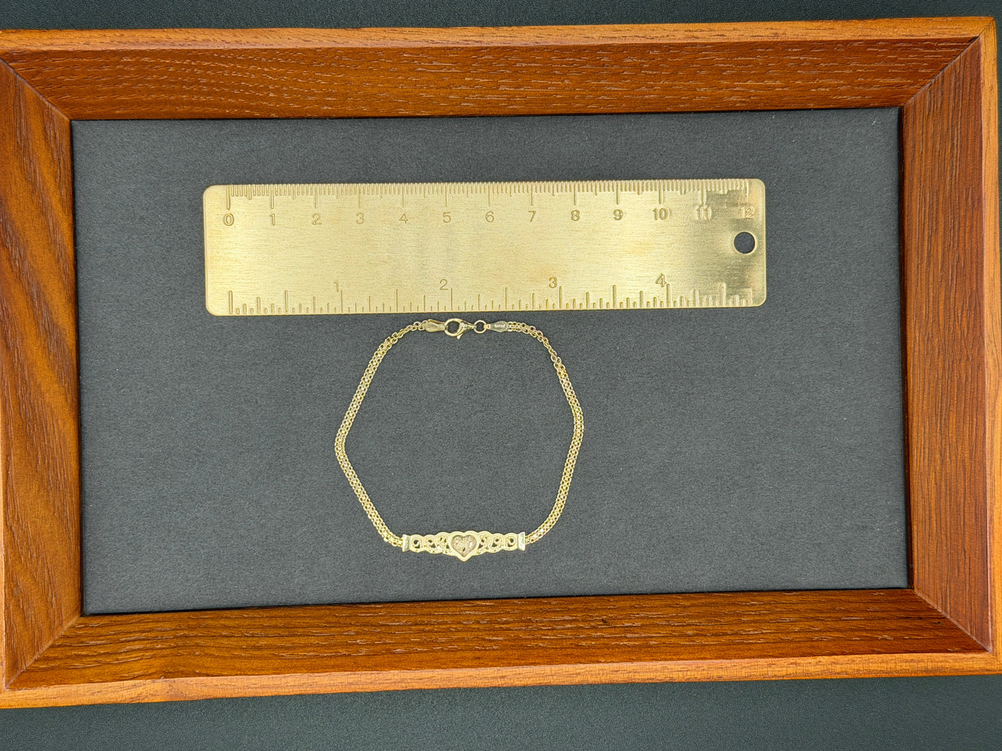 10K Gold Filigree with Heart Bracelet
