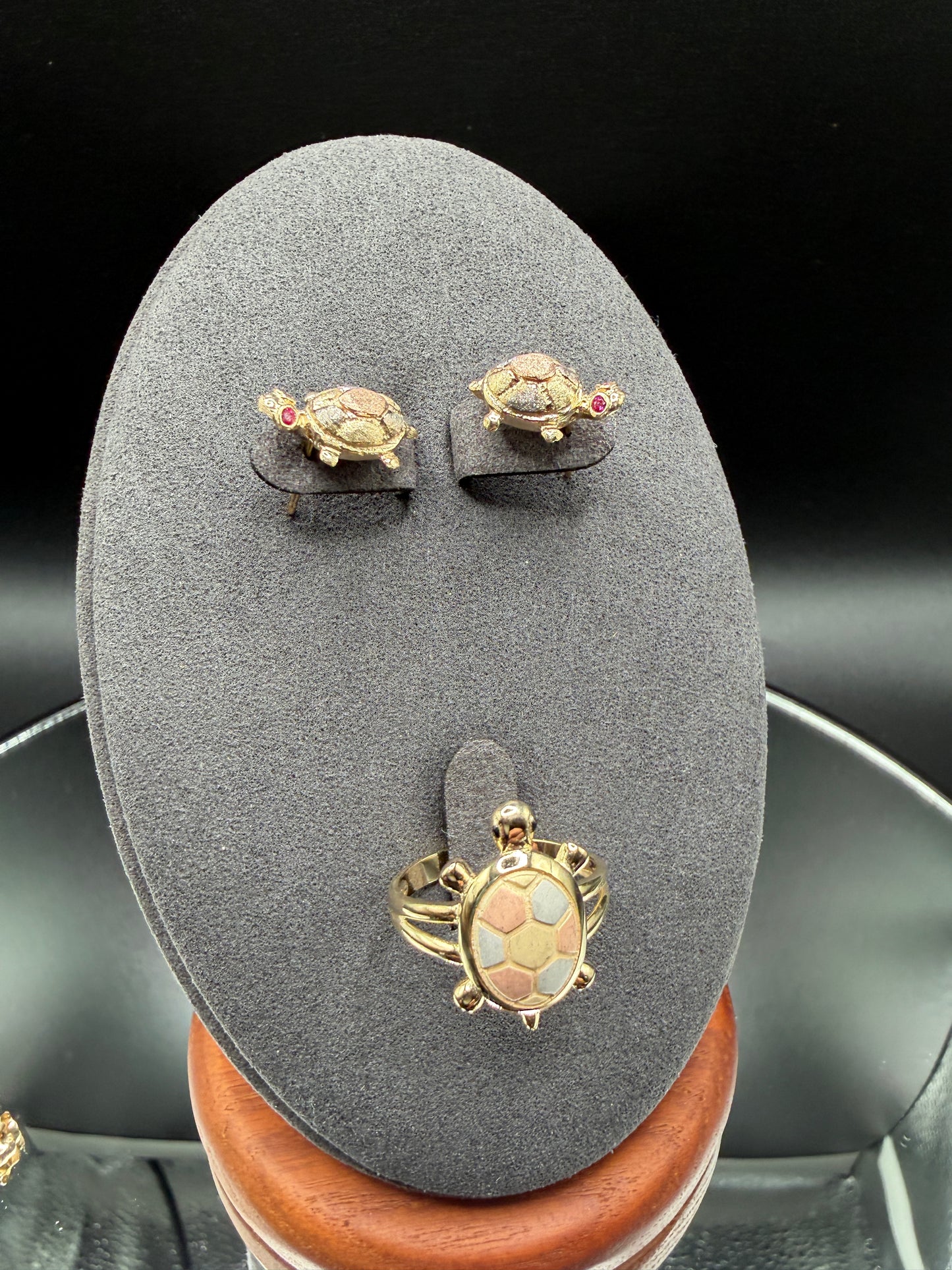 10K Gold Tri Color Turtle Ring