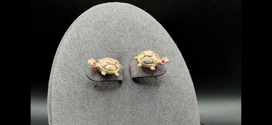 10K Gold Turtle Stud Earrings