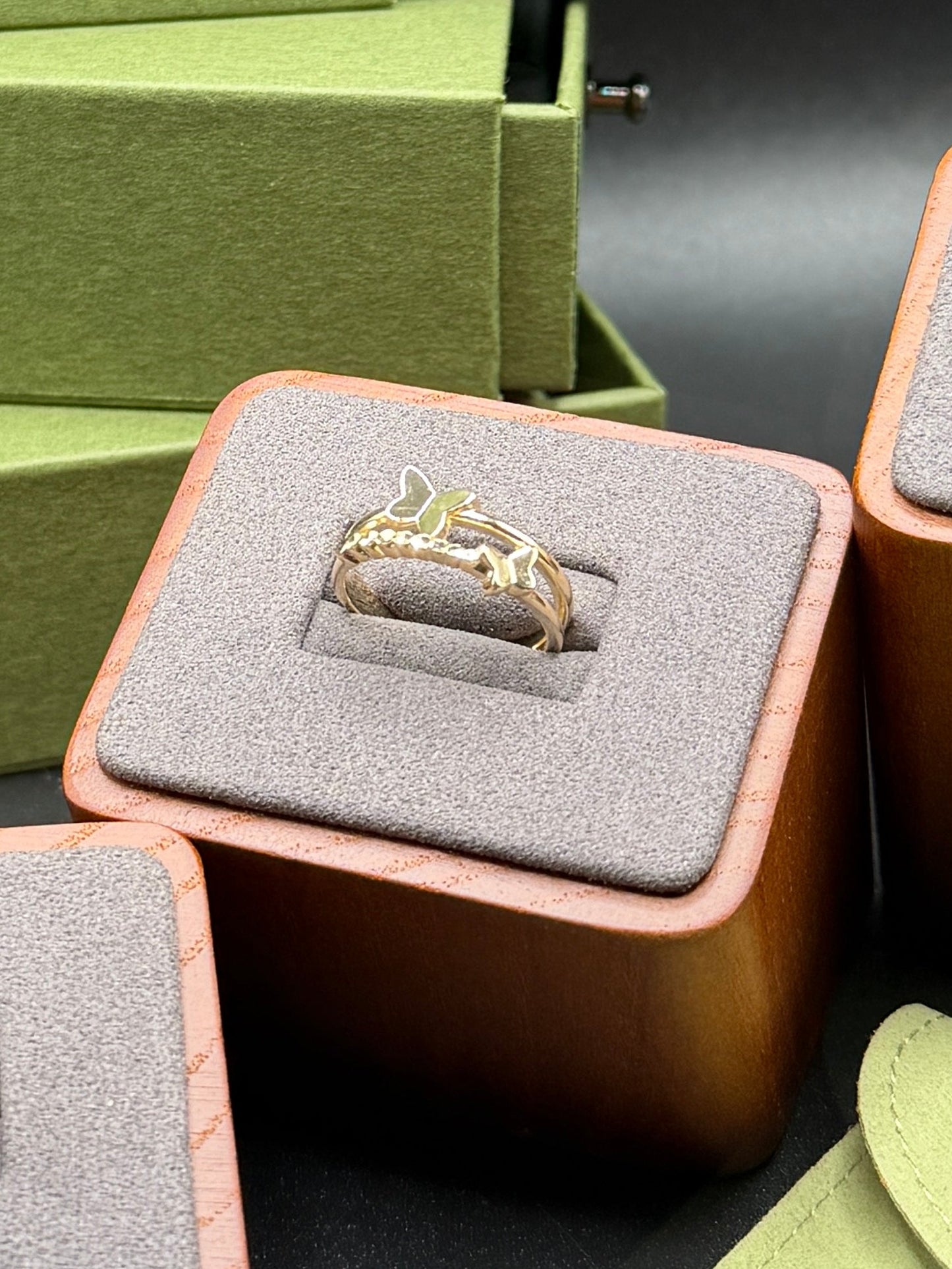 10K Gold Two Butterfly Ring