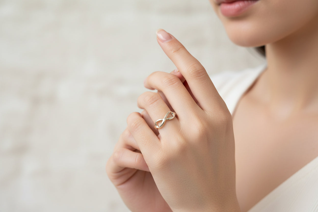 10K Gold Shiny Infiniti Ring