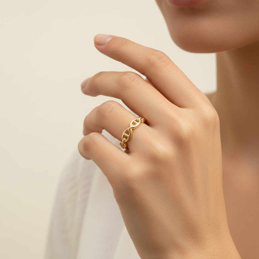 10K Gold Mariner Style Ring
