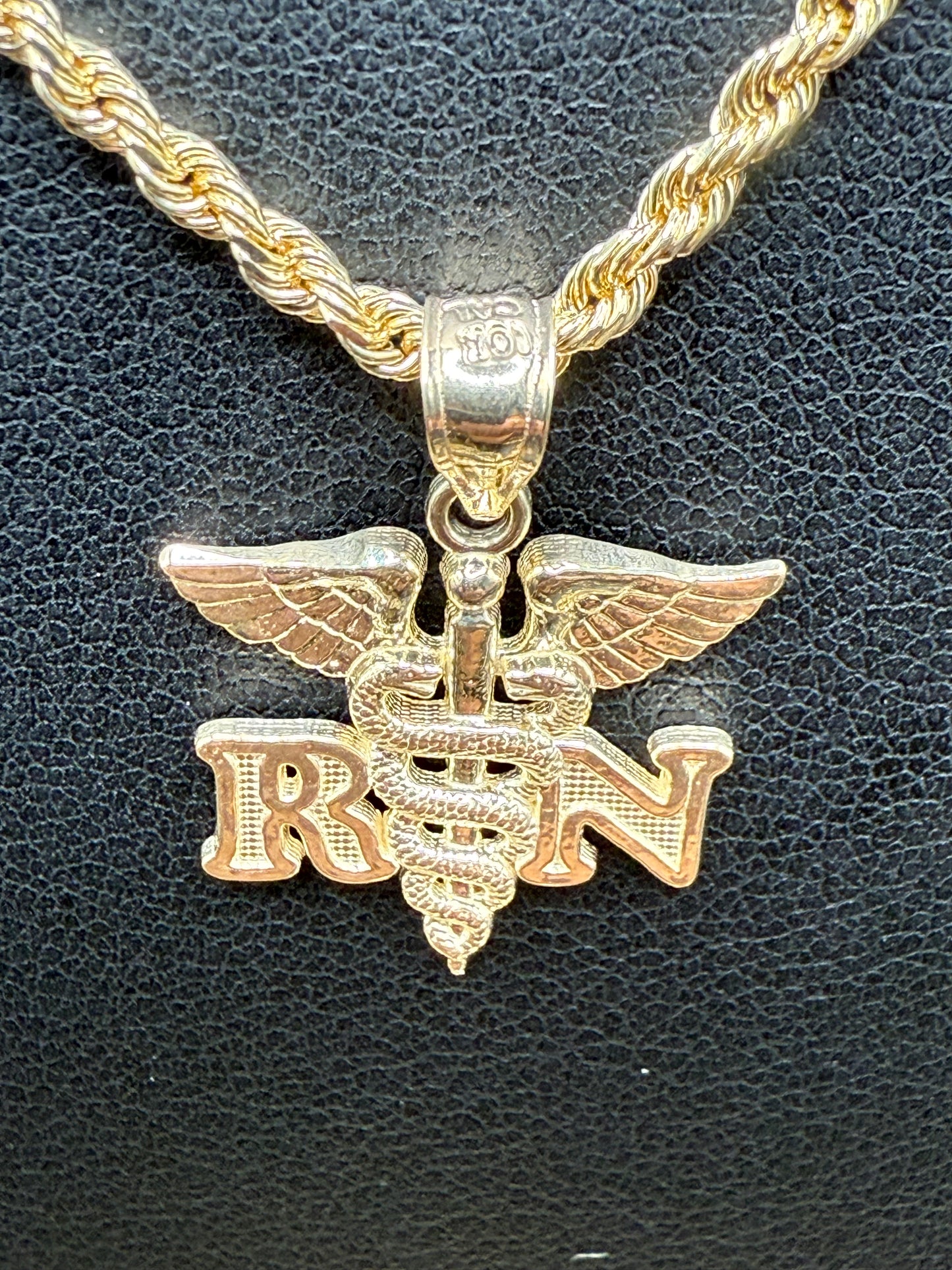 10K Gold RN Heart Pendant