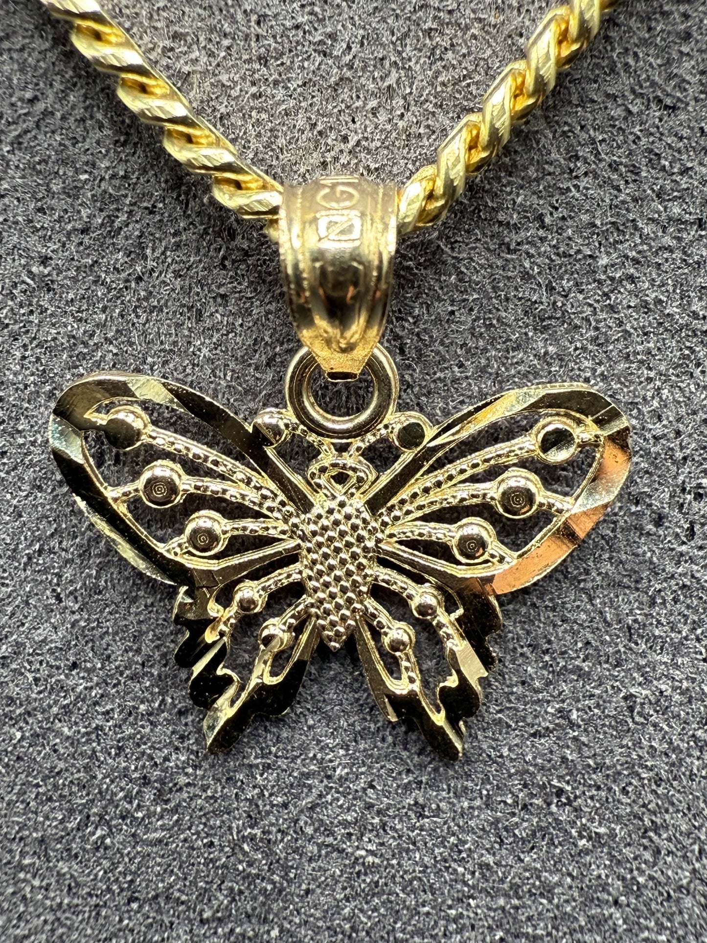 10K Gold Butterfly Charm