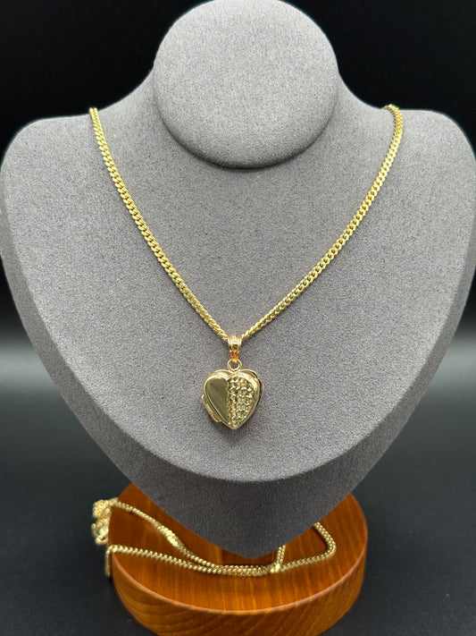10K Gold Fancy Heart Locket