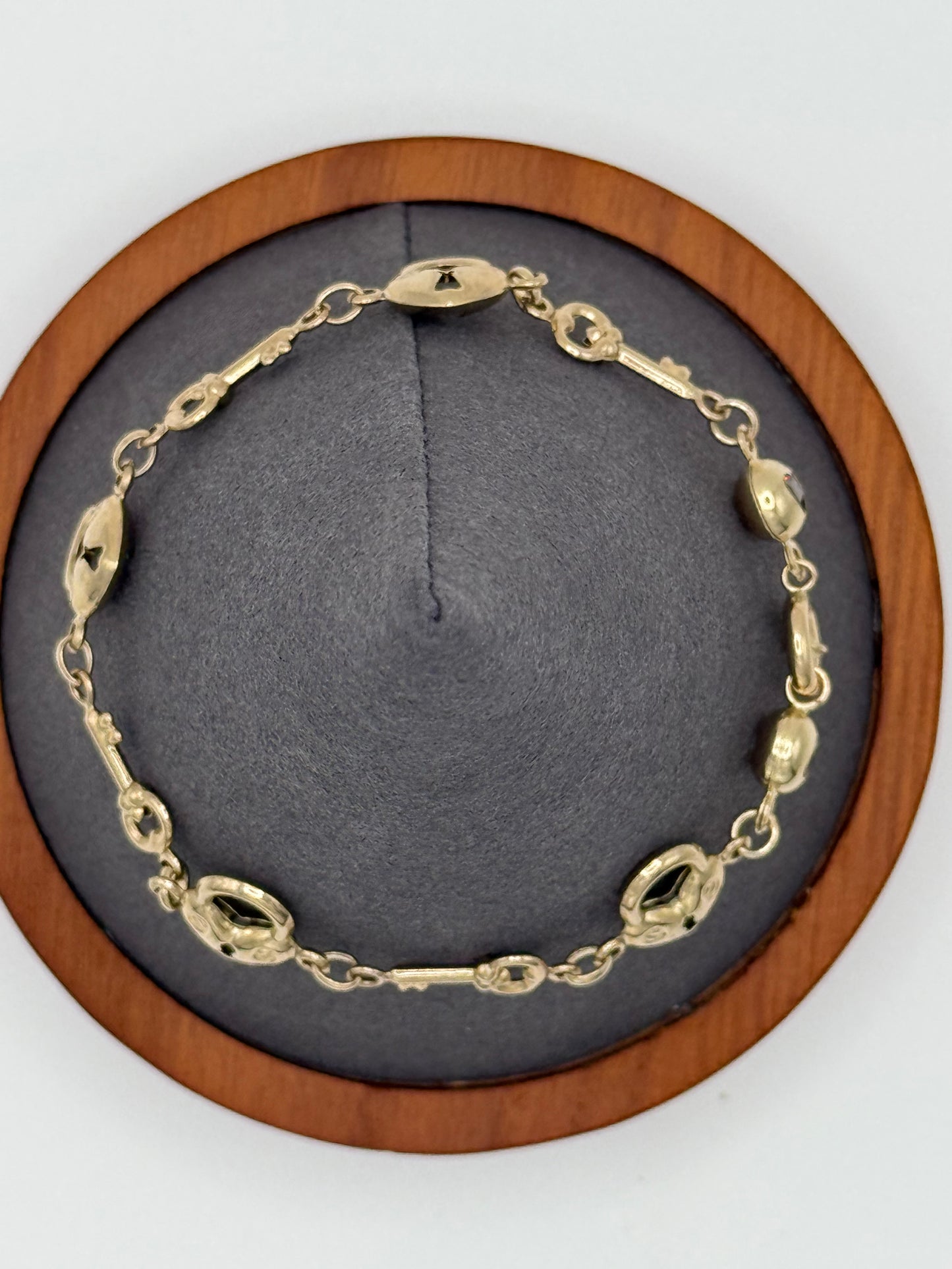 10K Gold Heart Lock & Key Bracelet