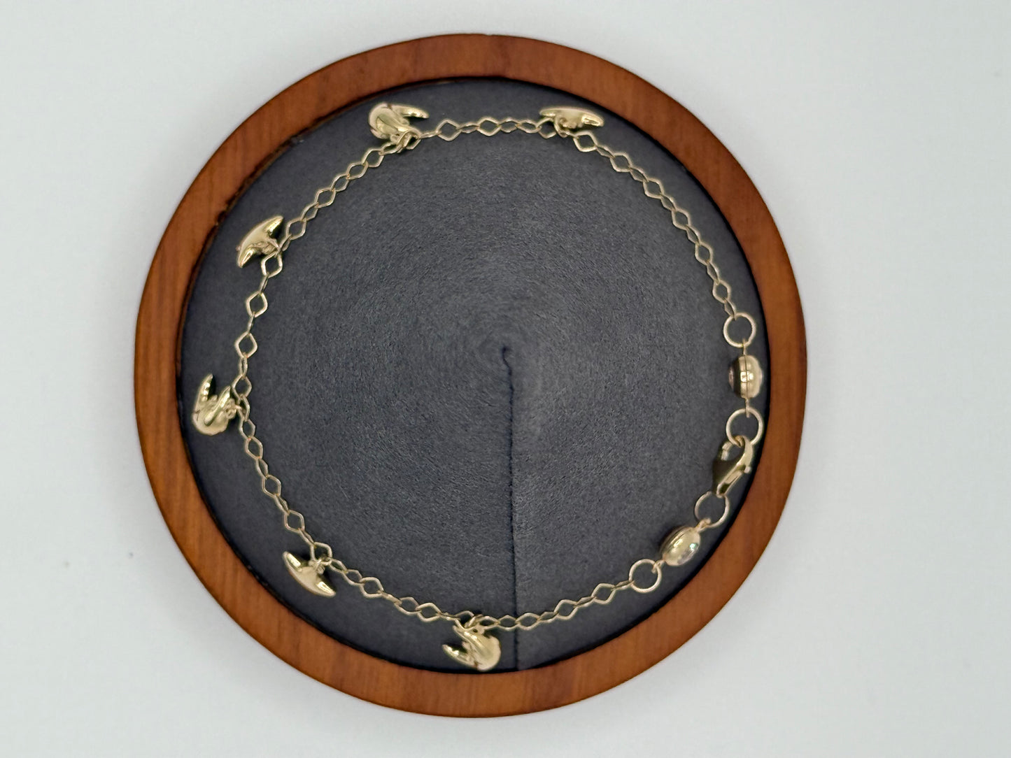 14K Gold Moon & Stars Bracelet