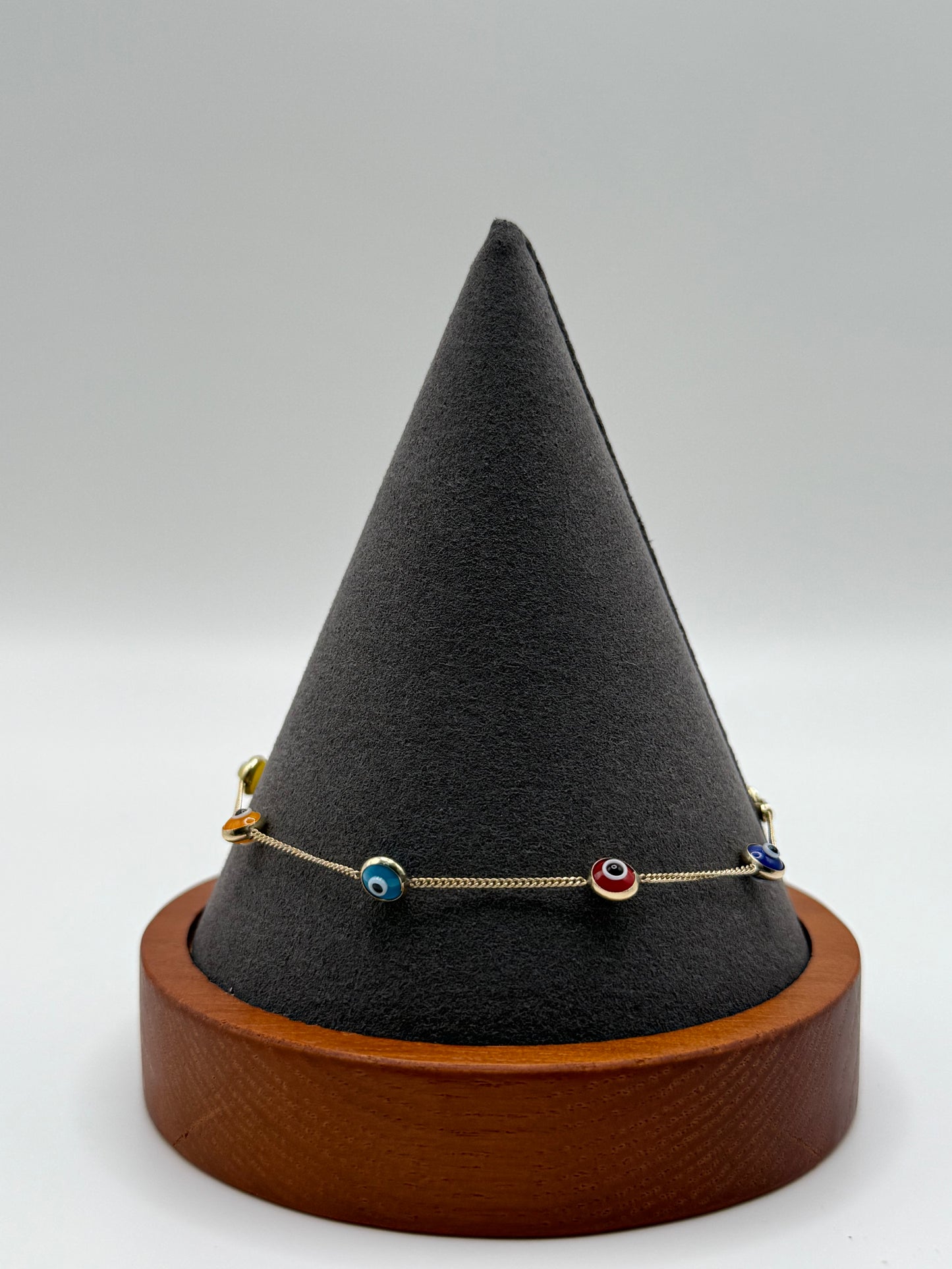10K Gold Multicolor Evil Eye Bracelet