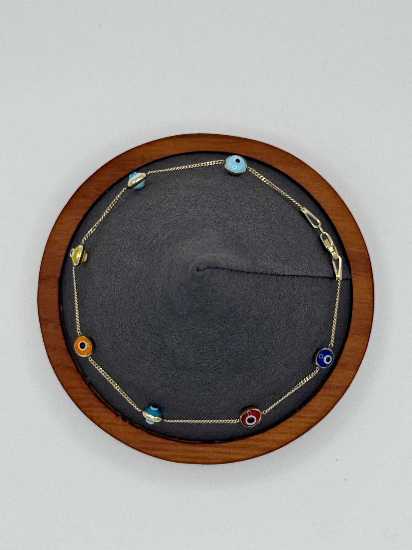 10K Gold Multicolor Evil Eye Bracelet
