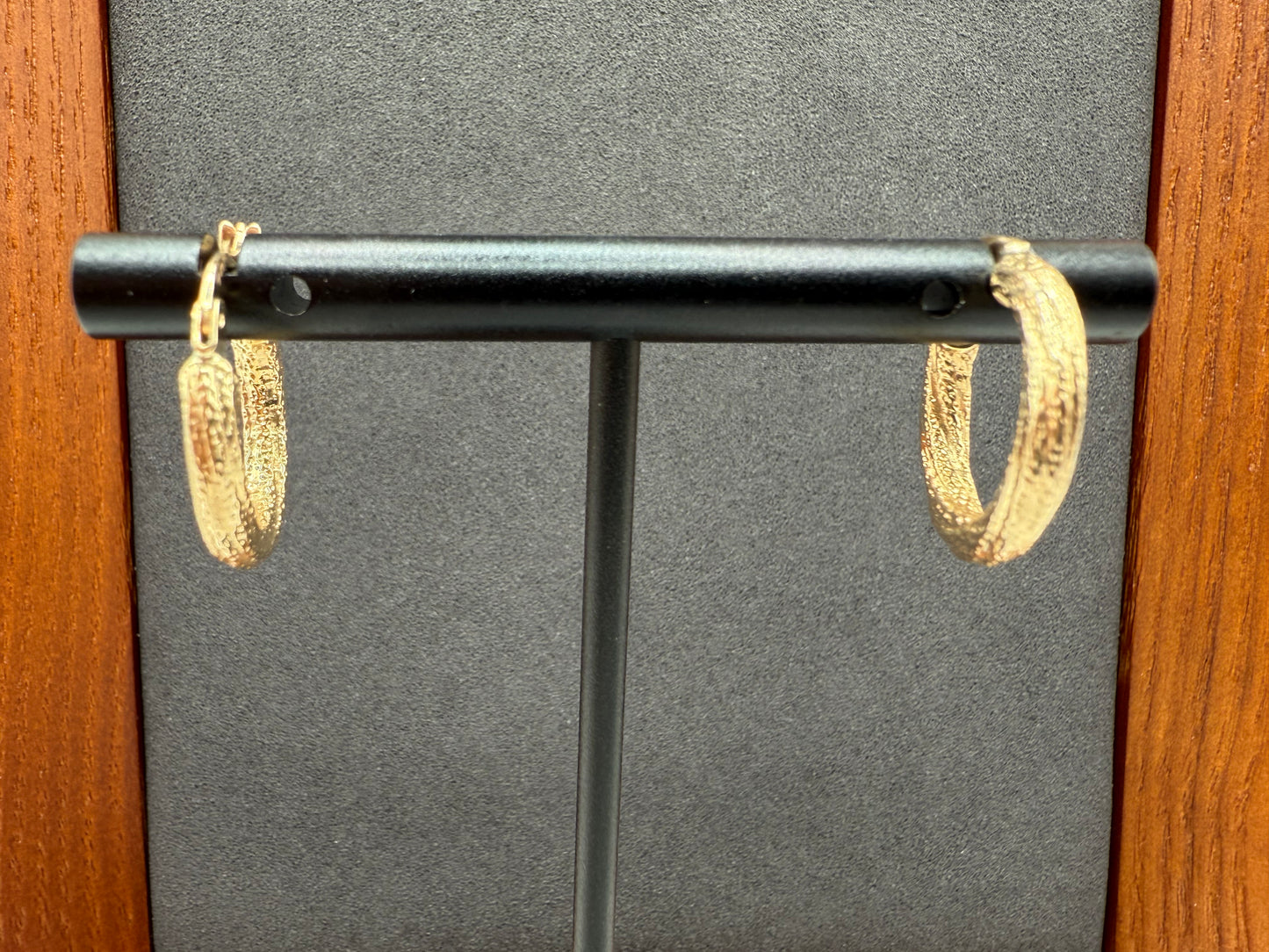 10K Gold Fancy Hoop Earrings