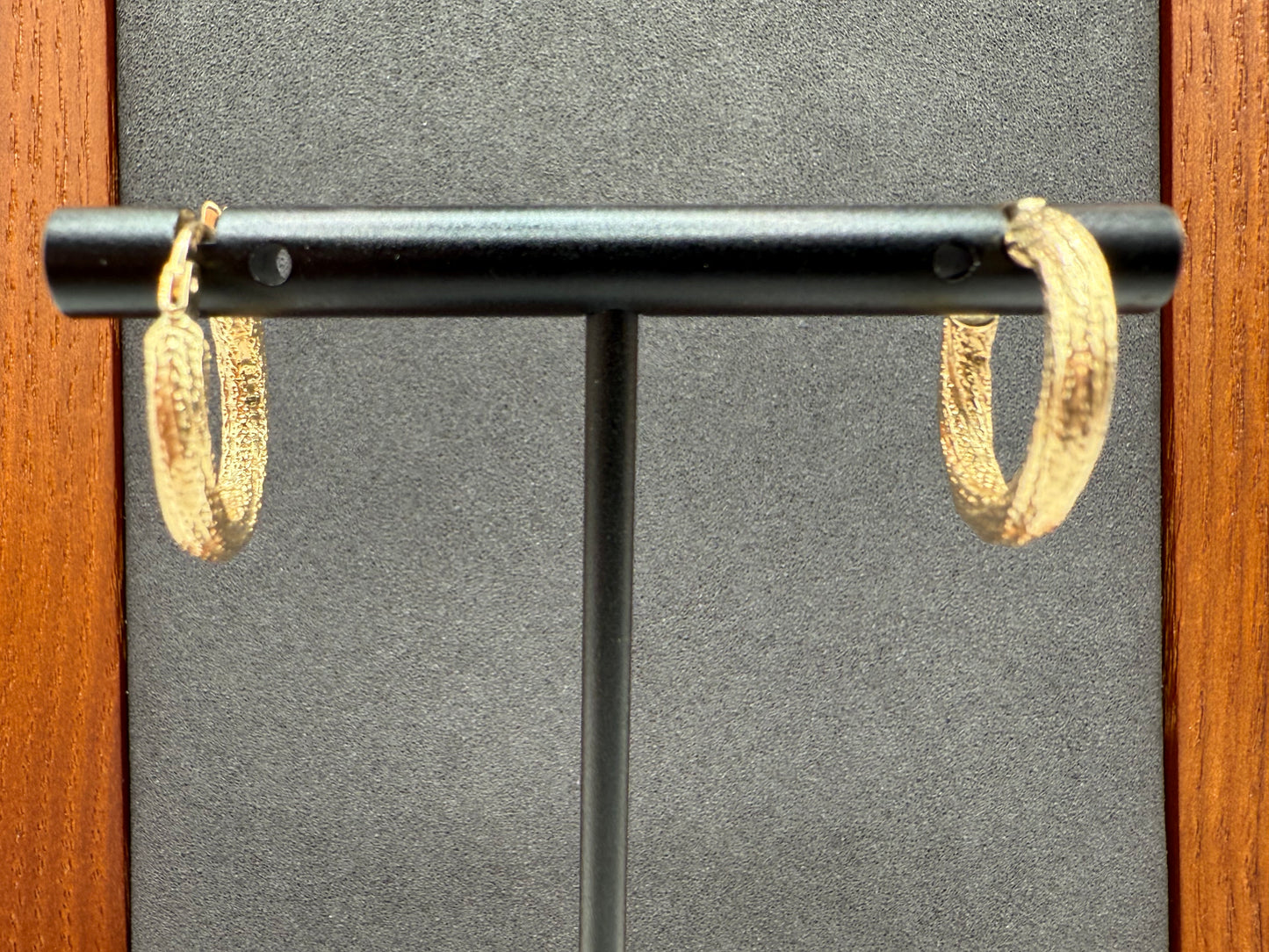 10K Gold Fancy Hoop Earrings