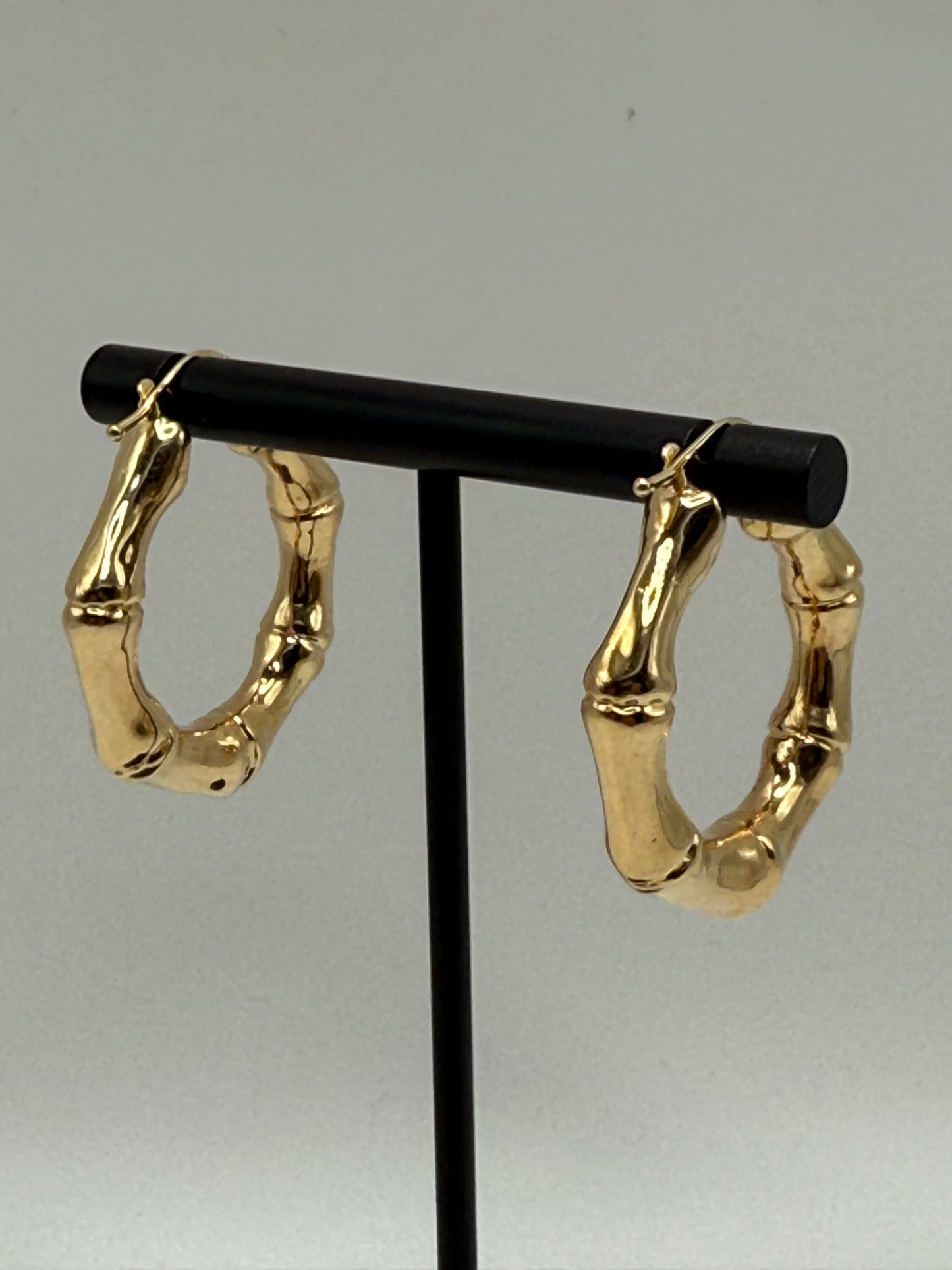 14K Gold Fancy Hoop Earrings