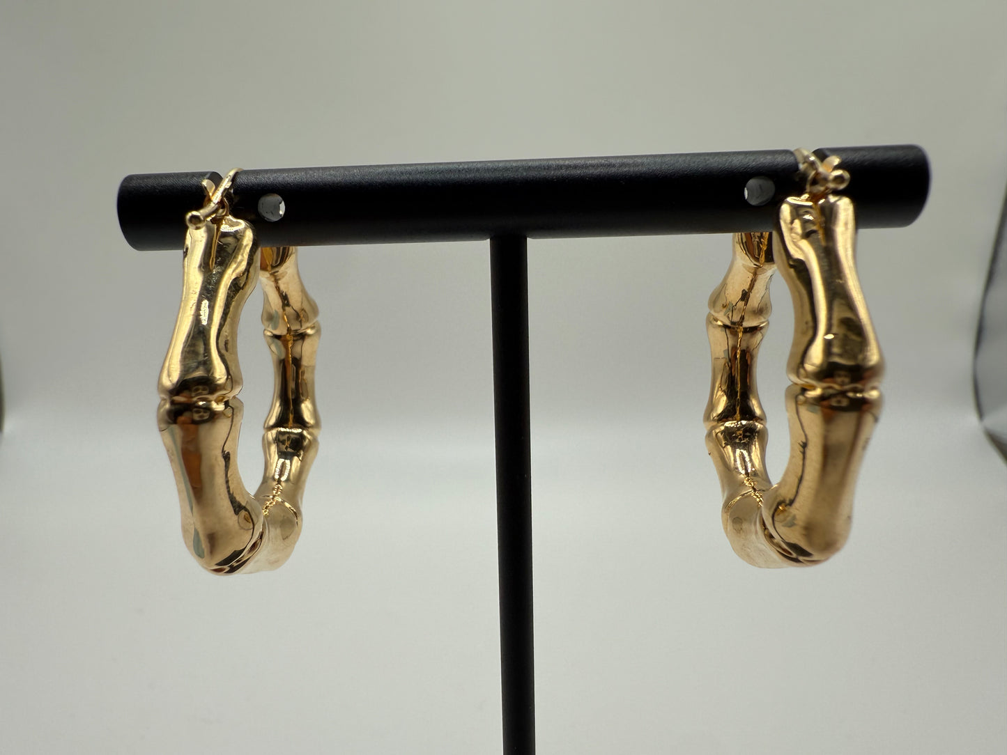 14K Gold Fancy Hoop Earrings