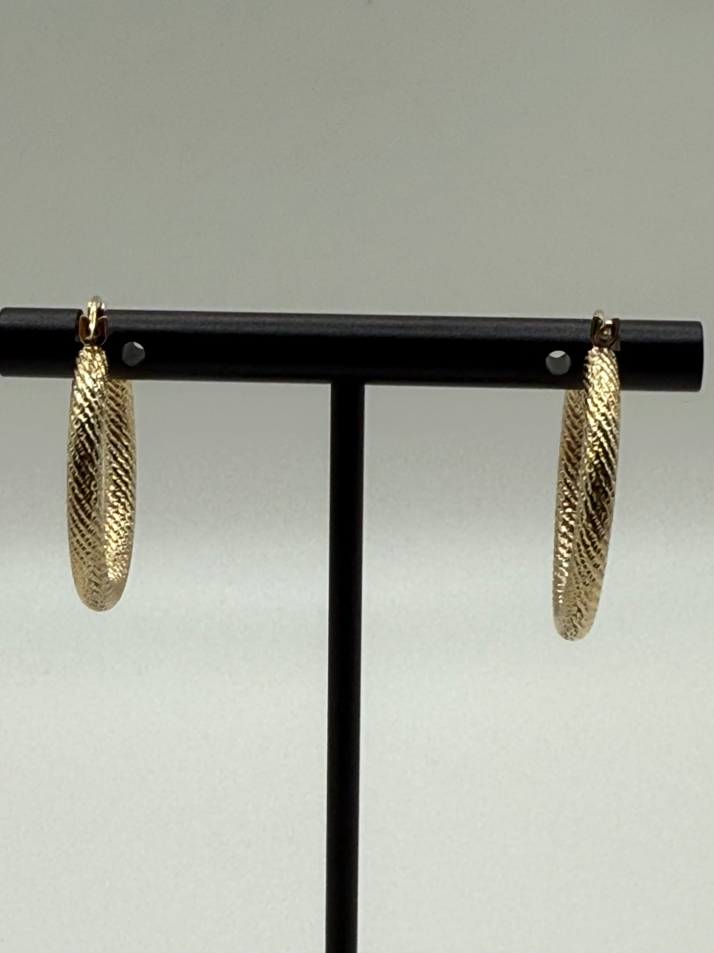 10K Gold Fancy Hoop Earrings