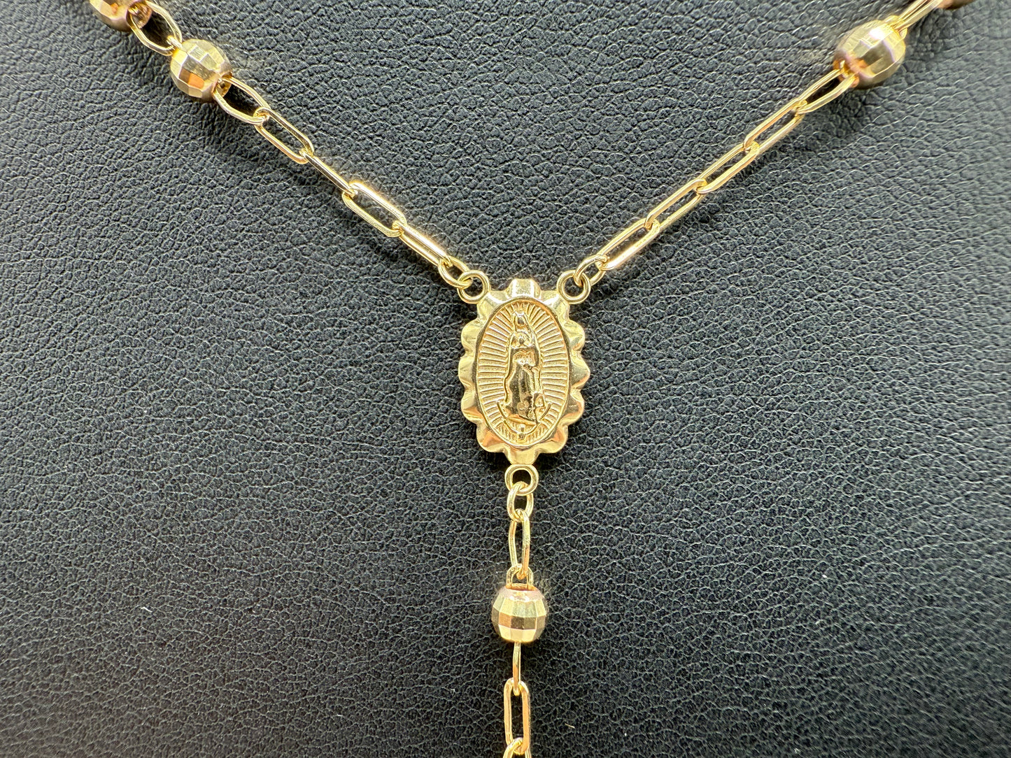 14K Gold Rosary Necklace