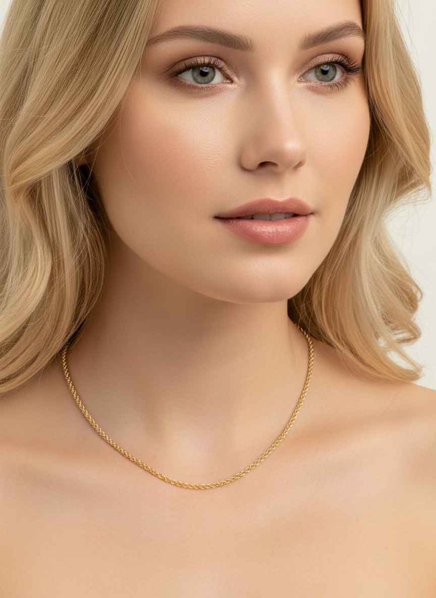 14K Gold 2MM 20" Solid Curb Chain
