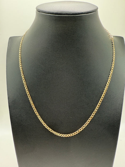 14K Gold 2MM 22" Solid Curb Chain