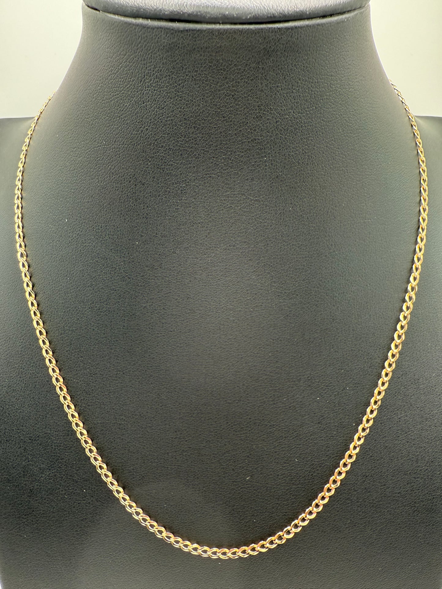 14K Gold 2MM 20" Solid Curb Chain
