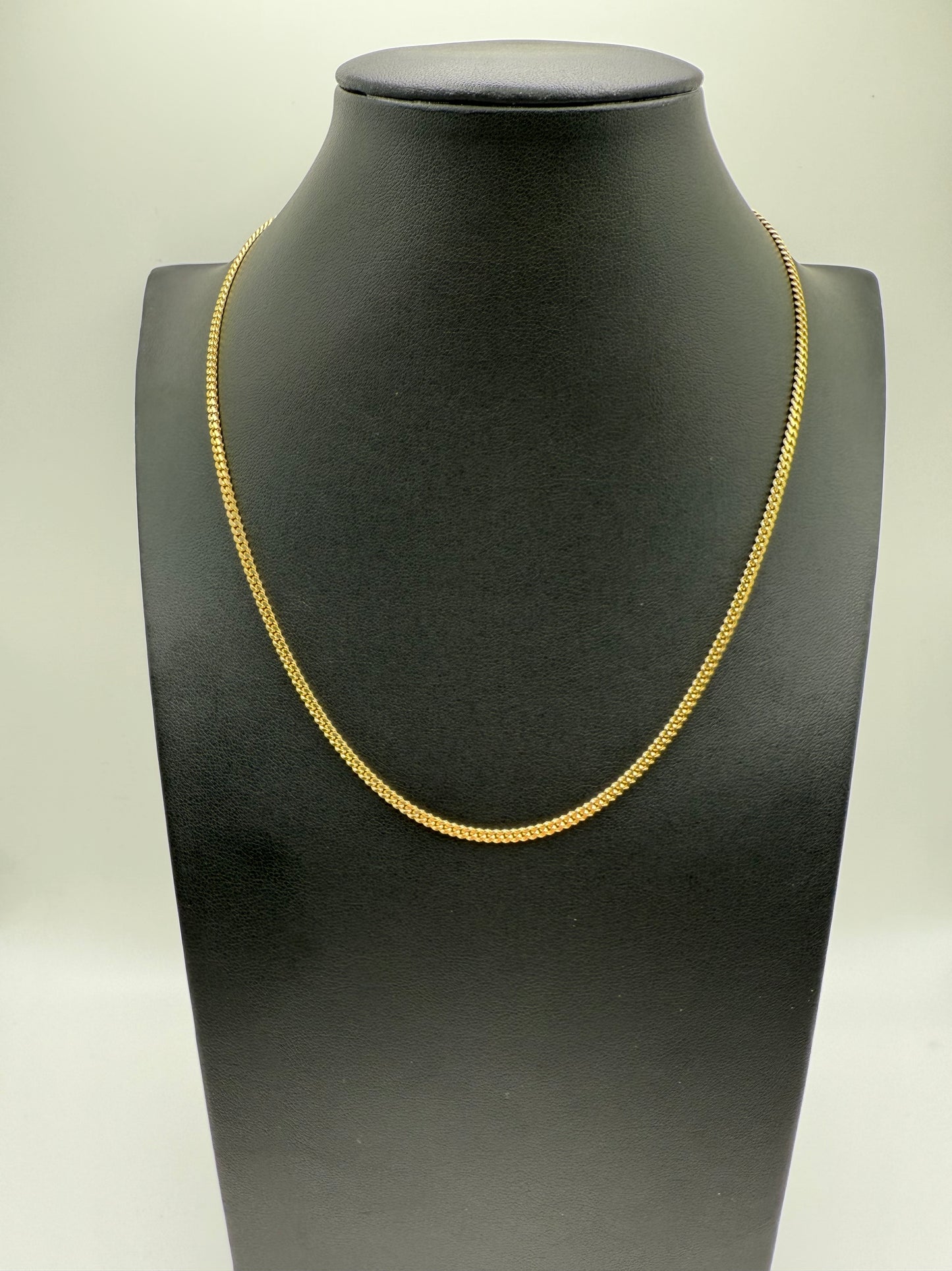 14K Gold 2MM 18" Solid Miami Cuban Chain
