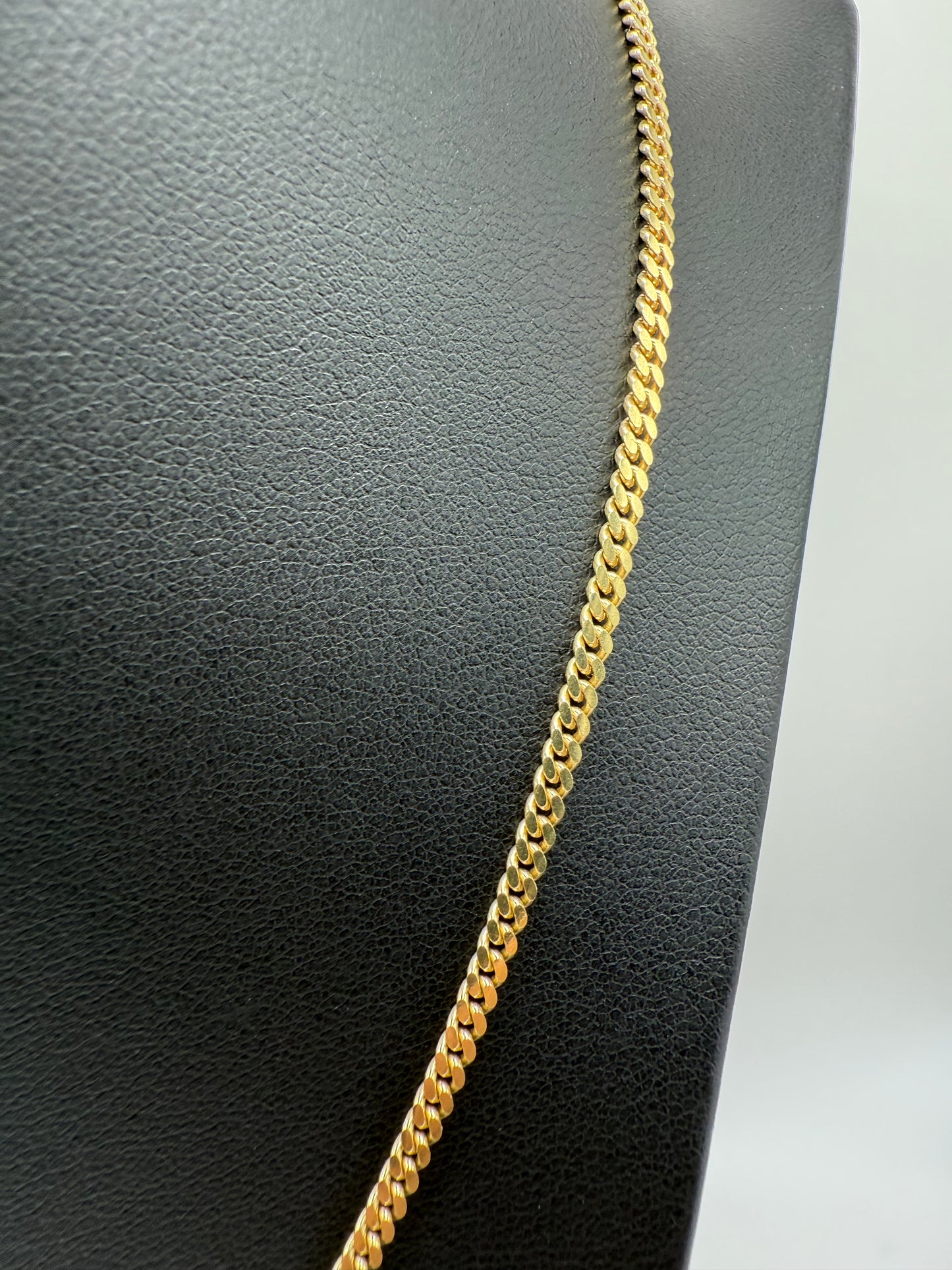 14K Gold 2MM 18" Solid Miami Cuban Chain
