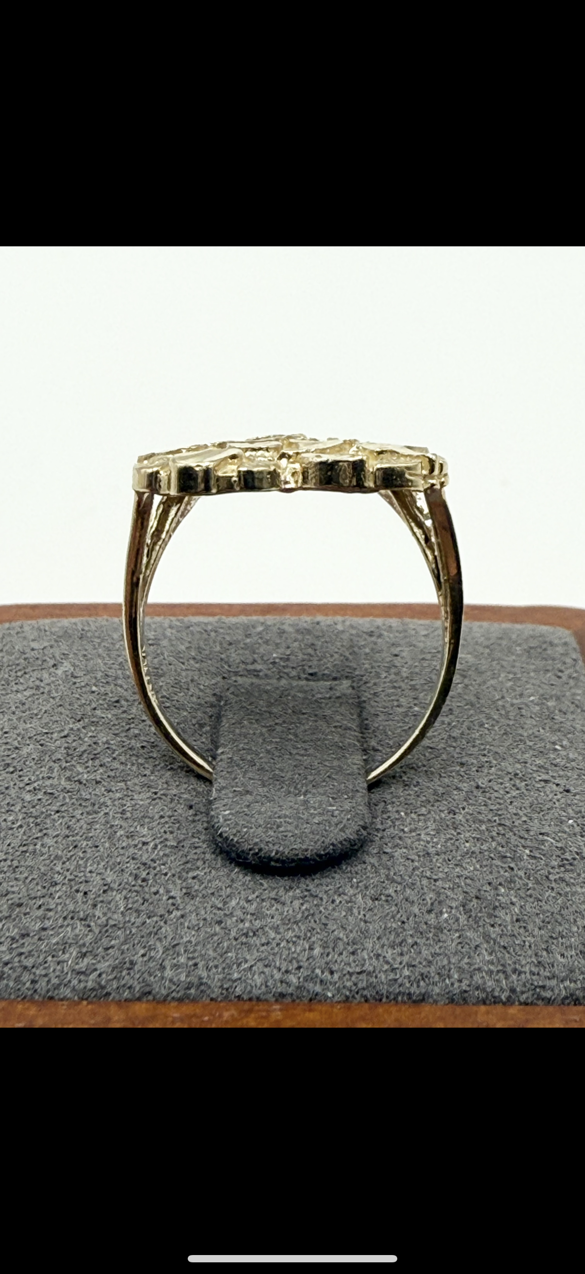 10K Gold Heart Nugget Ring