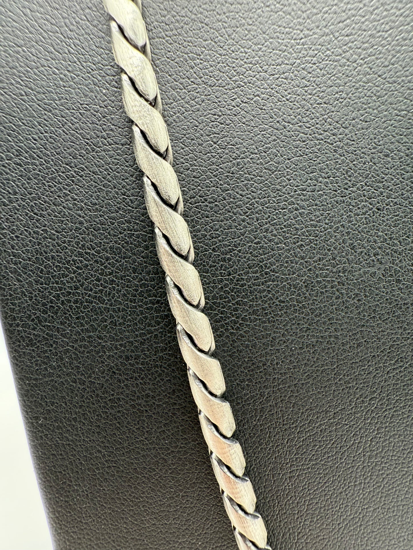 925 Sterling Gun Metal Plated Battuta Rope 24" Chain