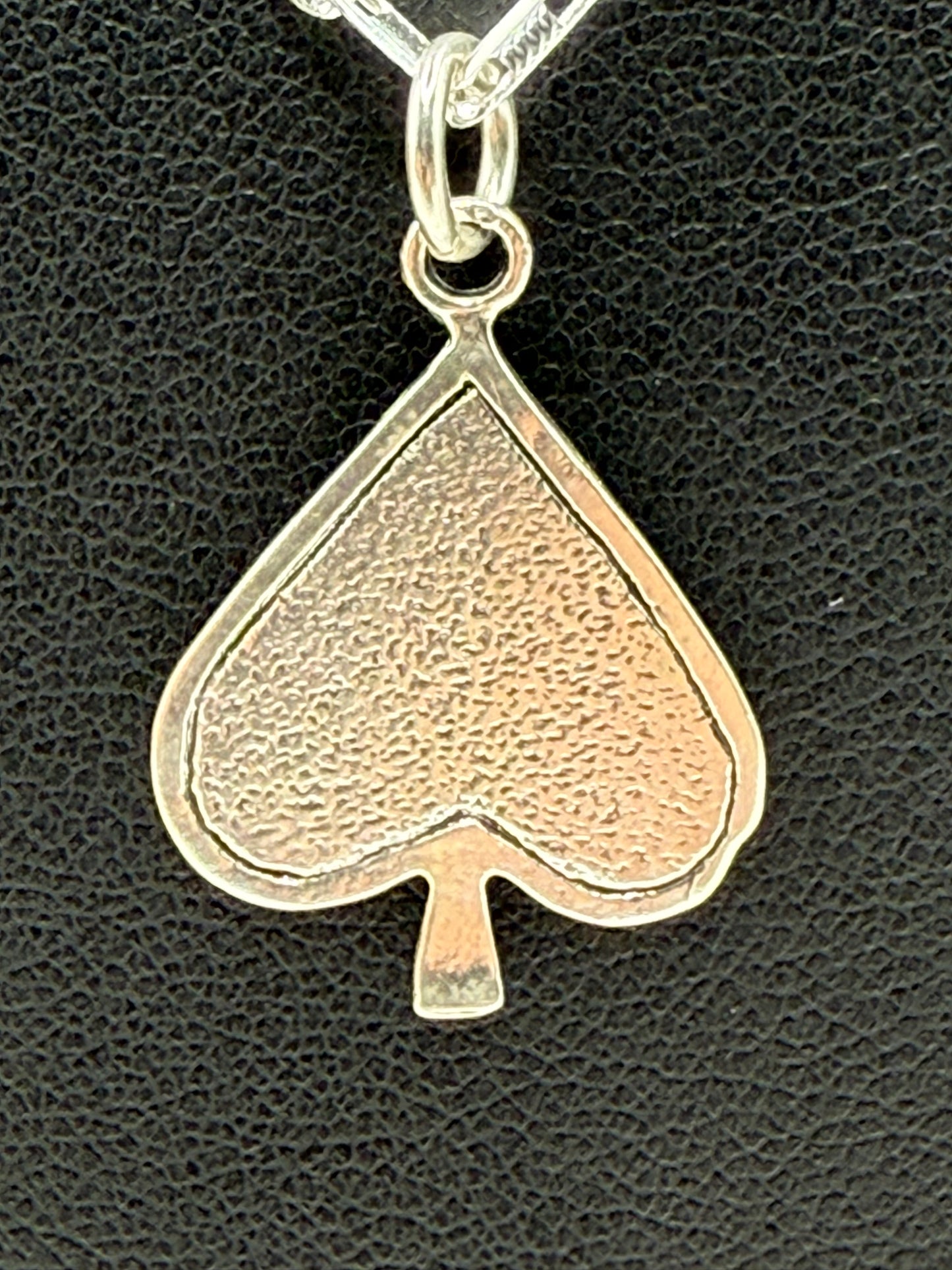 925 Silver Oxidized Spades Charm
