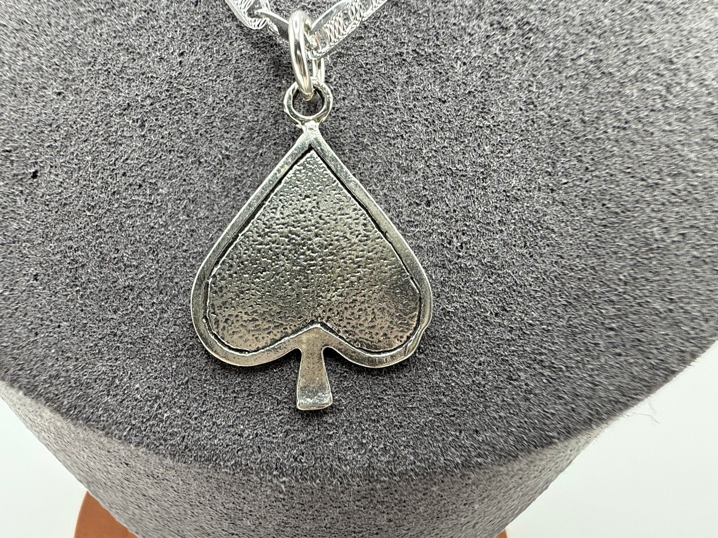 925 Silver Oxidized Spades Charm