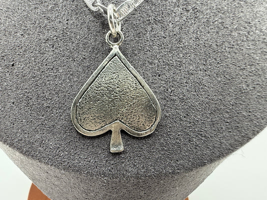 925 Silver Oxidized Spades Charm