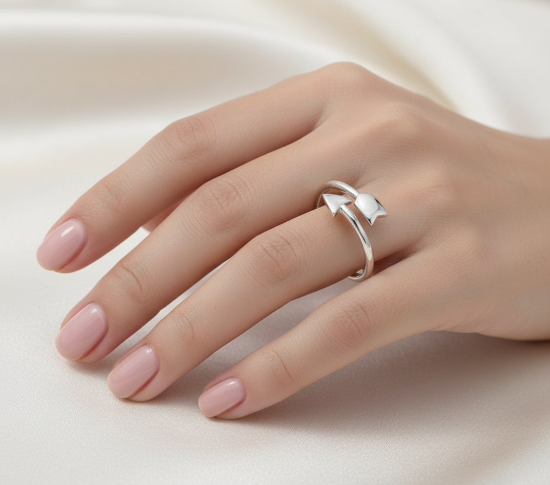 Silver 925 Rhodium Plated Arrow Ring