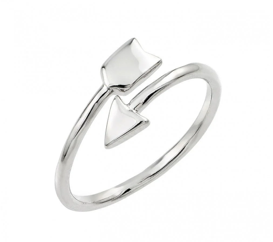 Silver 925 Rhodium Plated Arrow Ring